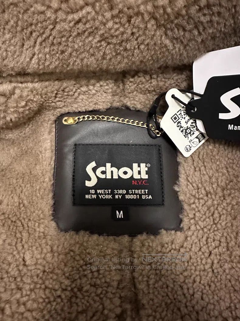Schott Schott NYC American fur integrated bomber jacket Size US M / EU 48-50 / 2 - 3 Thumbnail