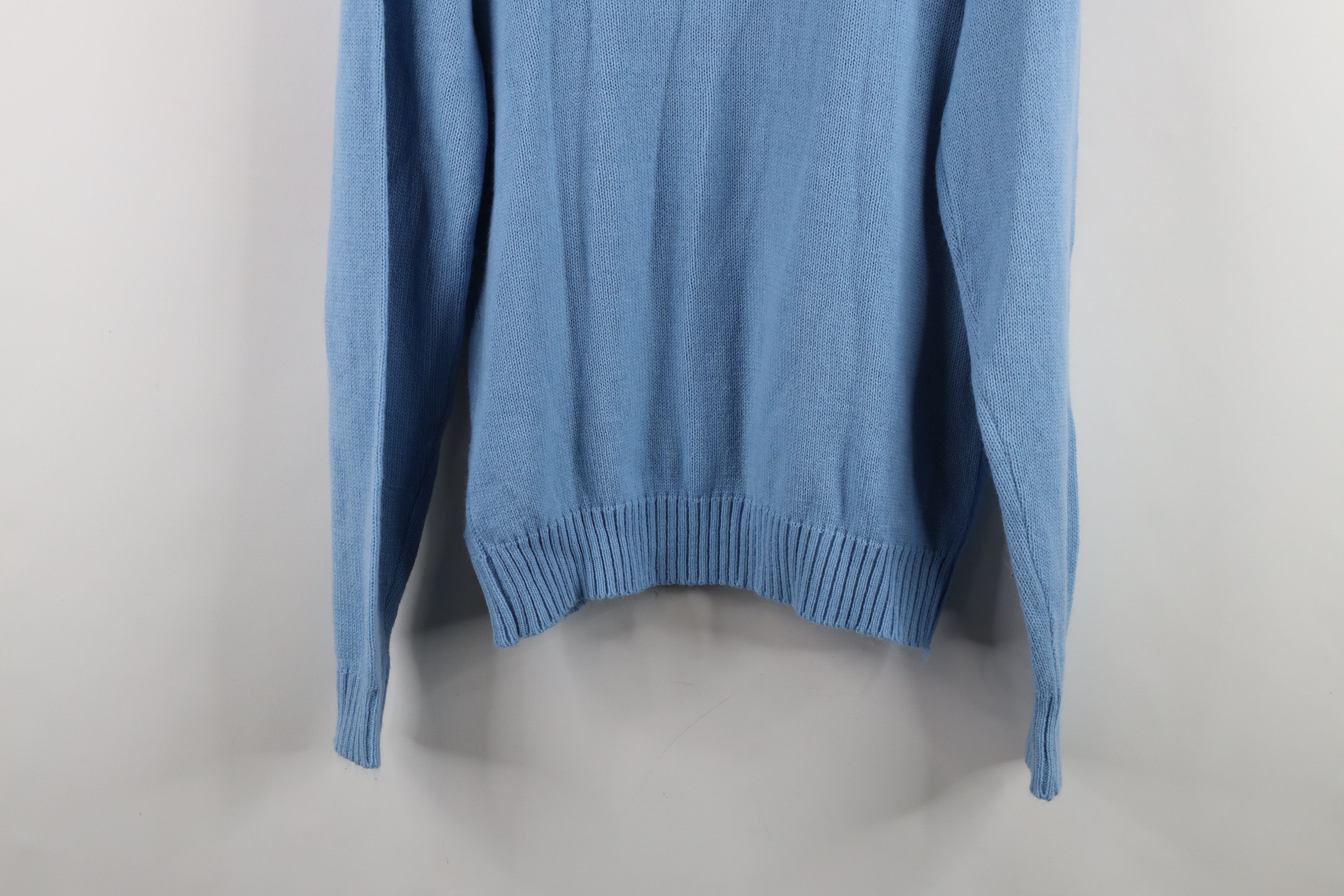 Vintage Vintage 70s Streetwear Knit Sweater Carolina Blue Acrylic Size US M / EU 48-50 / 2 - 13 Thumbnail