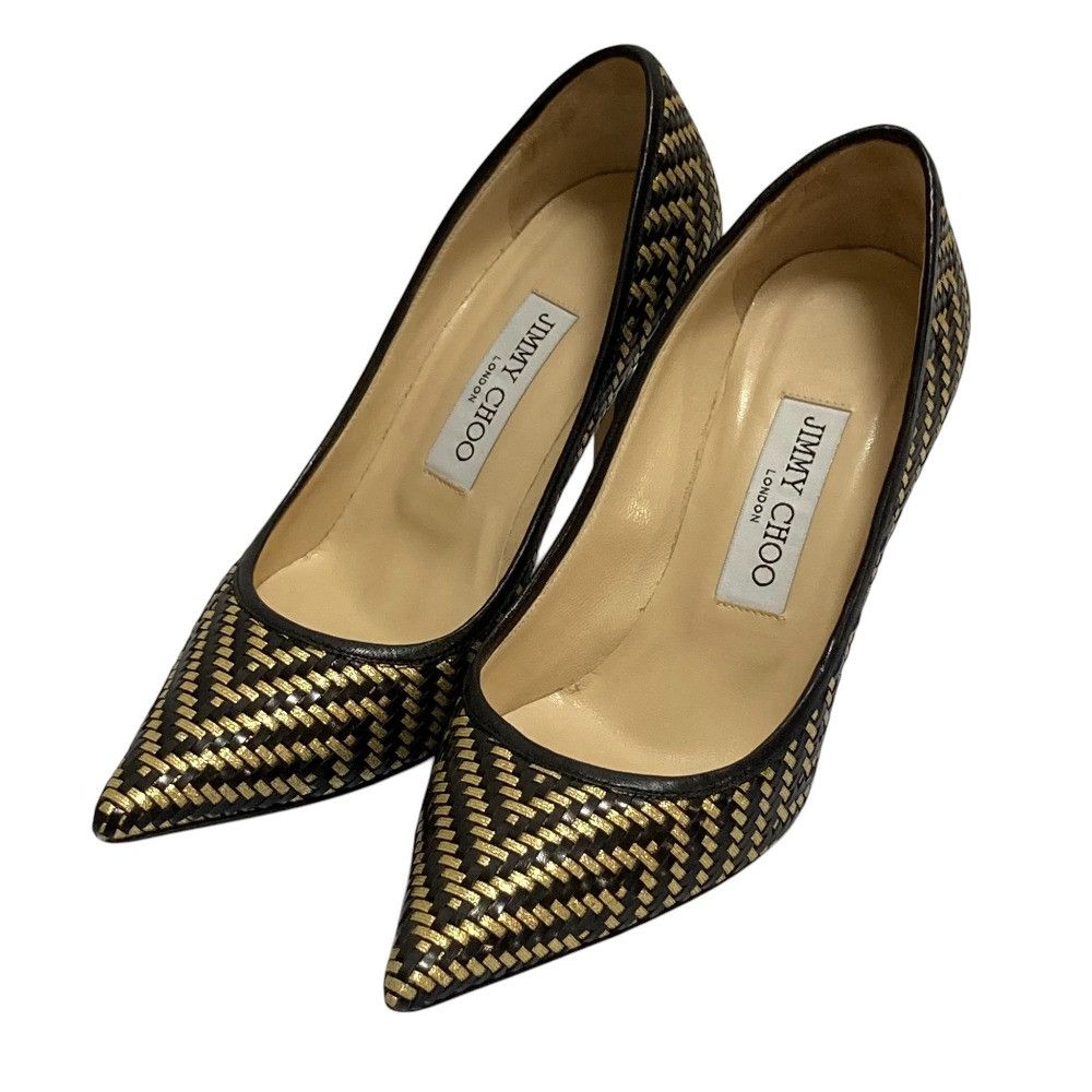 Jimmy Choo Jimmy Choo Jimmy Choo Intrecciato Leather Pumps Leather Shoes DUTY FREE for USA Size ONE SIZE - 1 Thumbnail