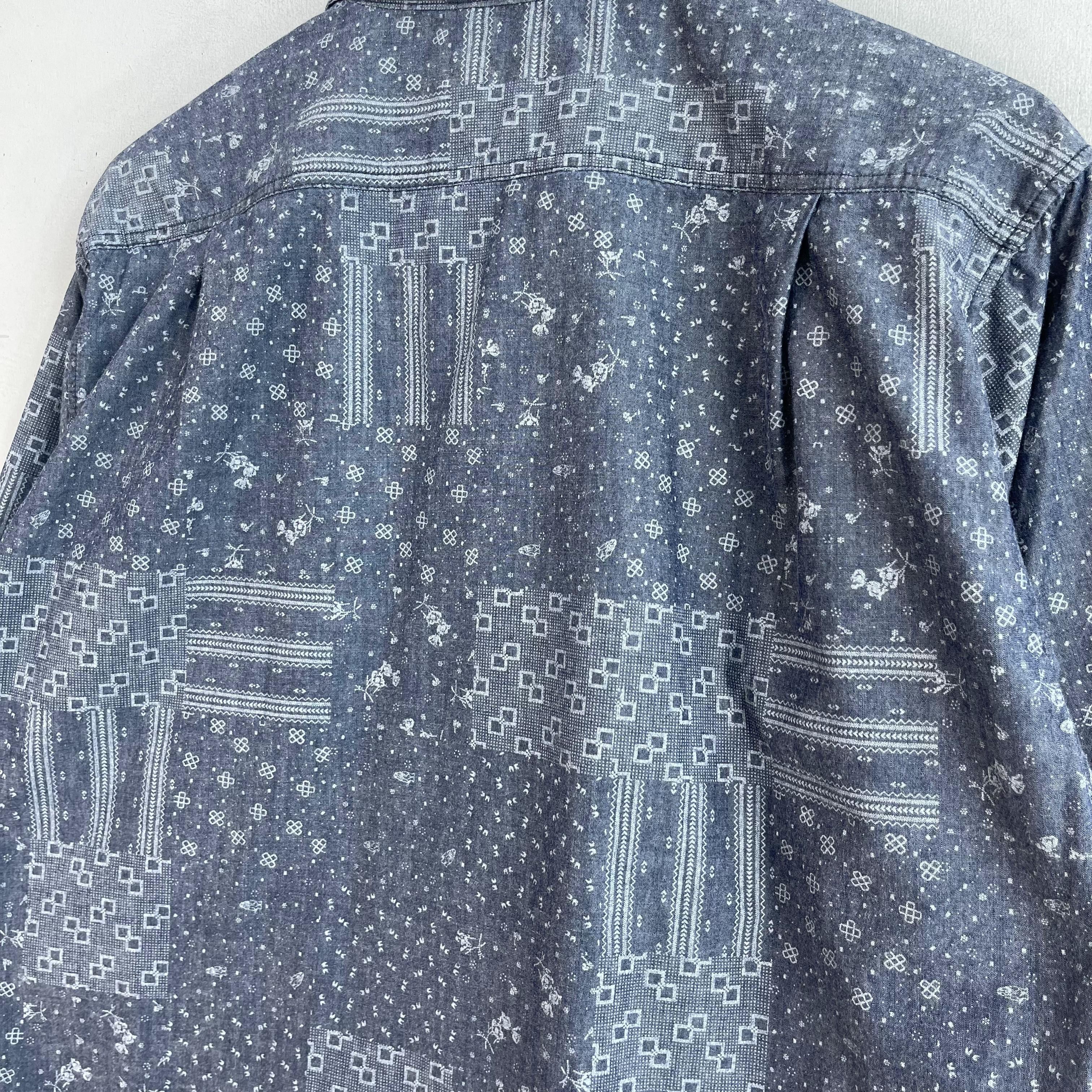 Japanese Brand × Vintage Vintage Patchwork Reconstruct Flannel Denim Button Up Size US M / EU 48-50 / 2 - 9 Thumbnail