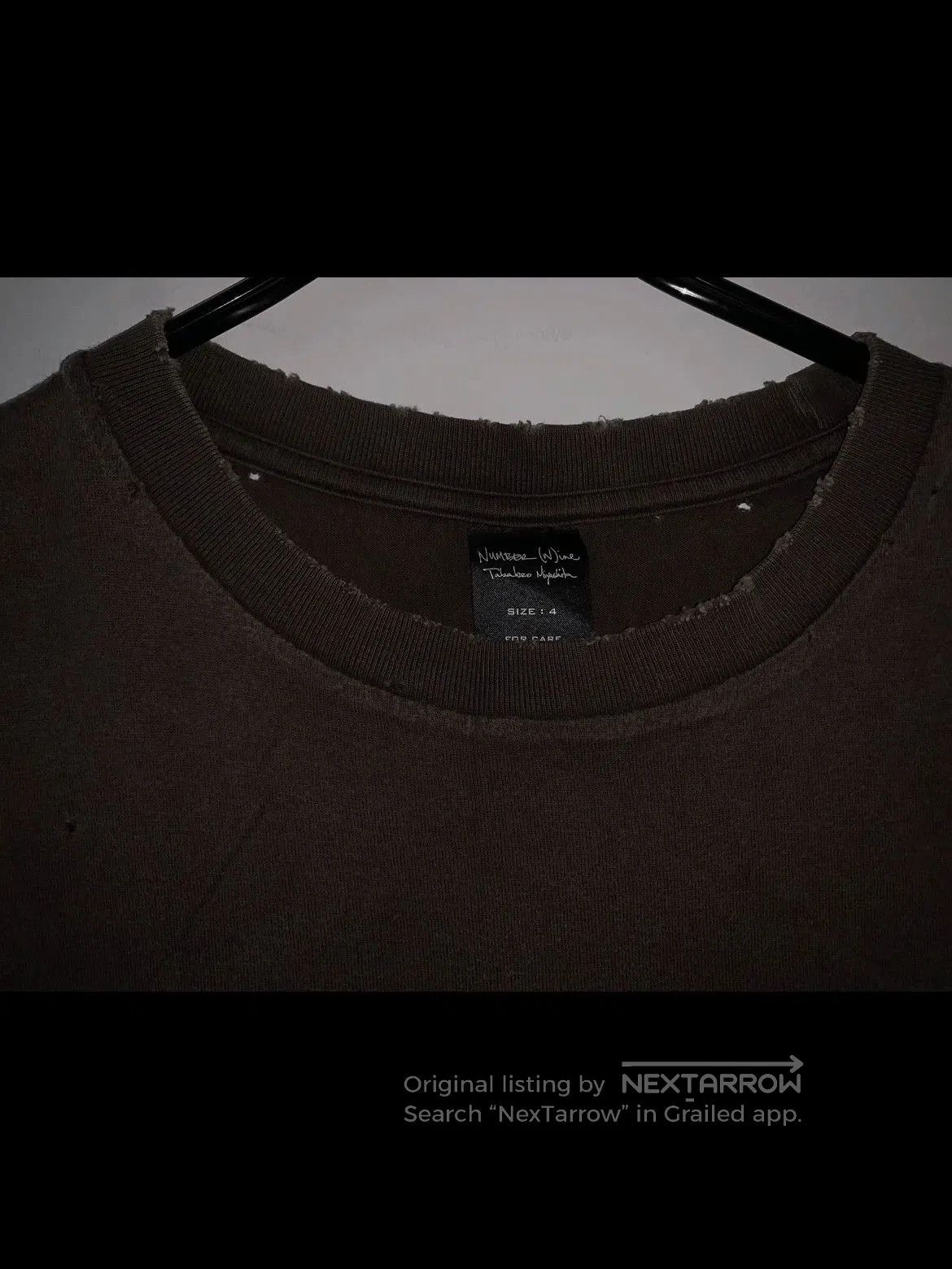 Number (N)ine Sz 4 Number Nine Logo Print Distressed Tee. Size US XL / EU 56 / 4 - 3 Thumbnail