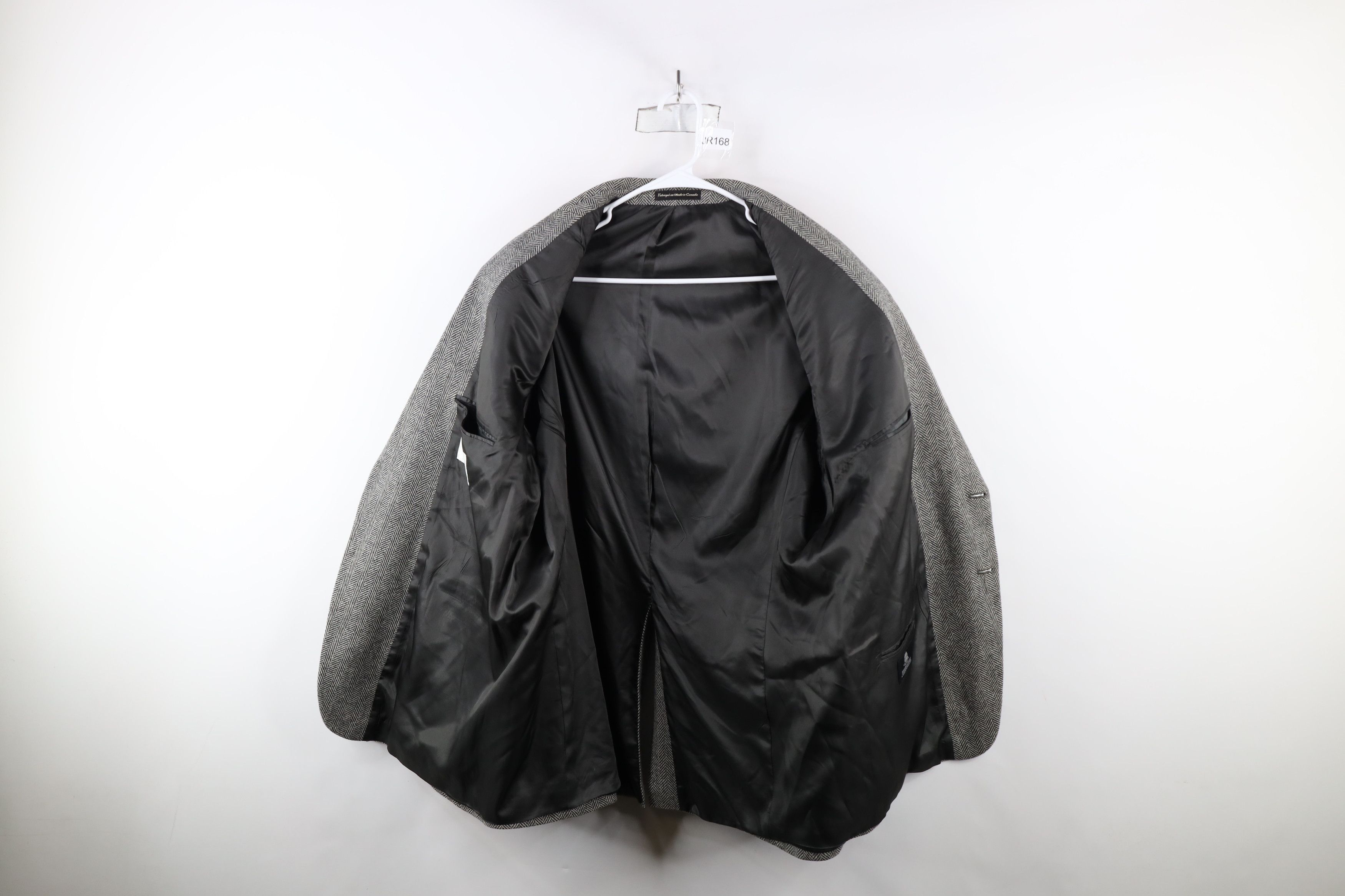 Vintage Vintage 90s Streetwear Herringbone Coat Blazer Jacket USA Size US XL / EU 56 / 4 - 9 Thumbnail