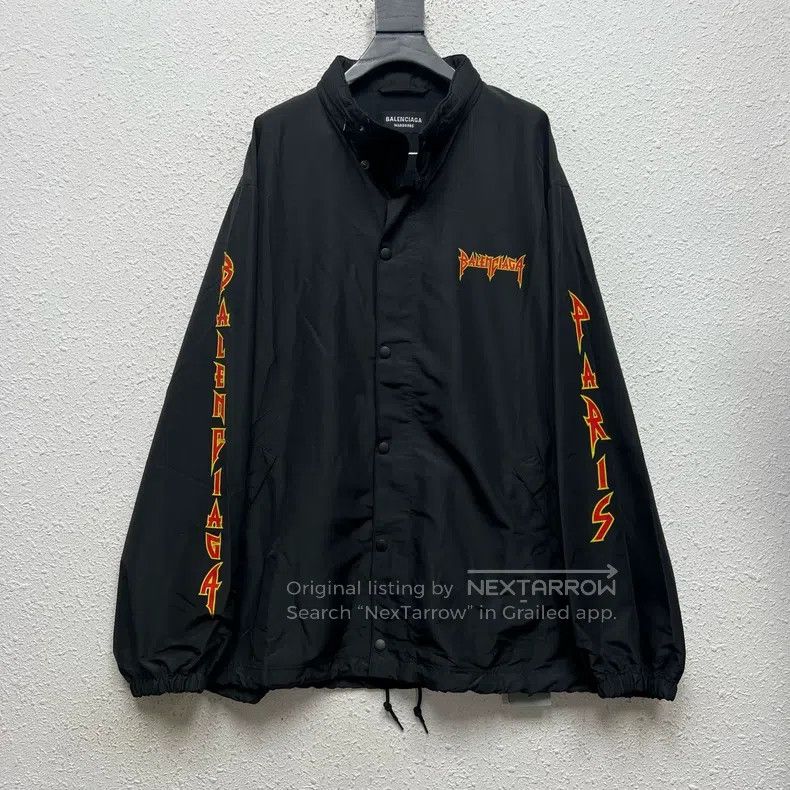 Balenciaga Balenciaga Lightning Letter Hooded Windbreaker Jacket Size US S / EU 44-46 / 1 - 1 Thumbnail