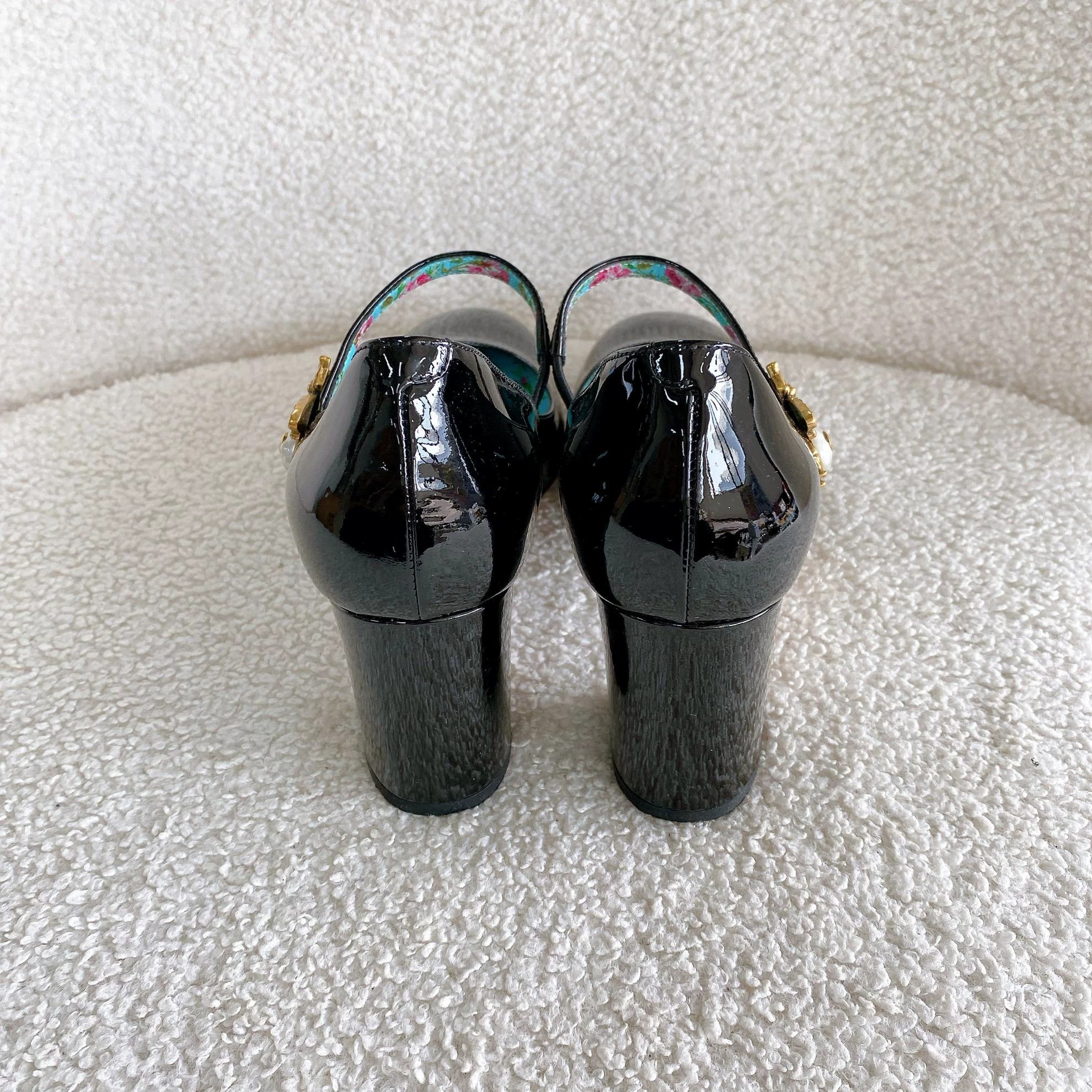 Gucci Gucci women's black patent leather high heels Size US 5.5 / IT 35.5 - 5 Thumbnail