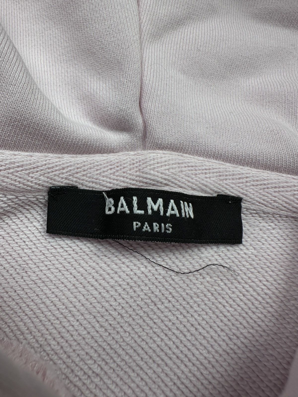 Balmain Balmain Paris Flocked Cropped Hoodie Lux With Logo Tape Trim Size S / US 4 / IT 40 - 10 Thumbnail