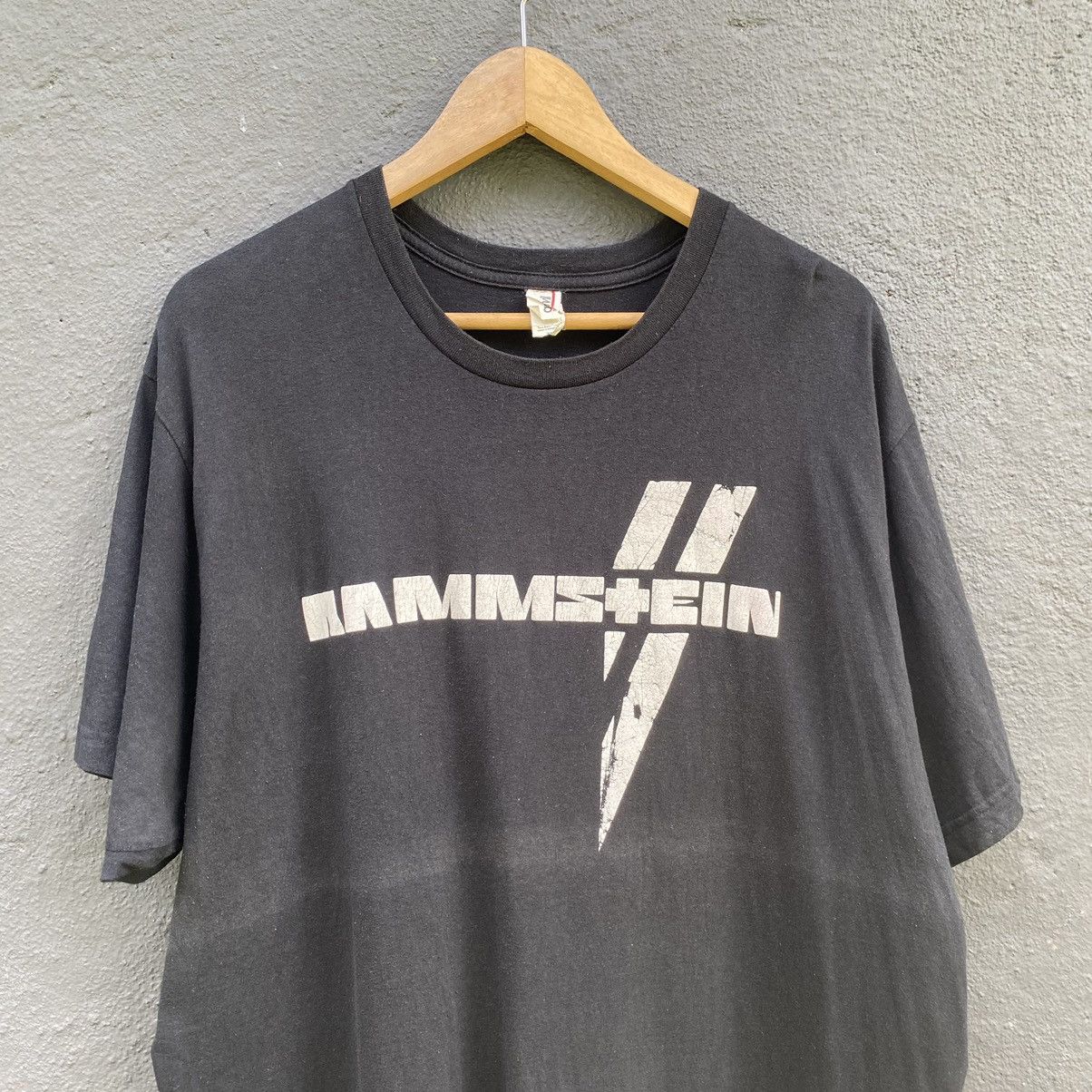 Band Tees Thrashed Faded Rammstein Metal Band ERD GRUNGE VINTAGE TEE Size US XL / EU 56 / 4 - 3 Thumbnail