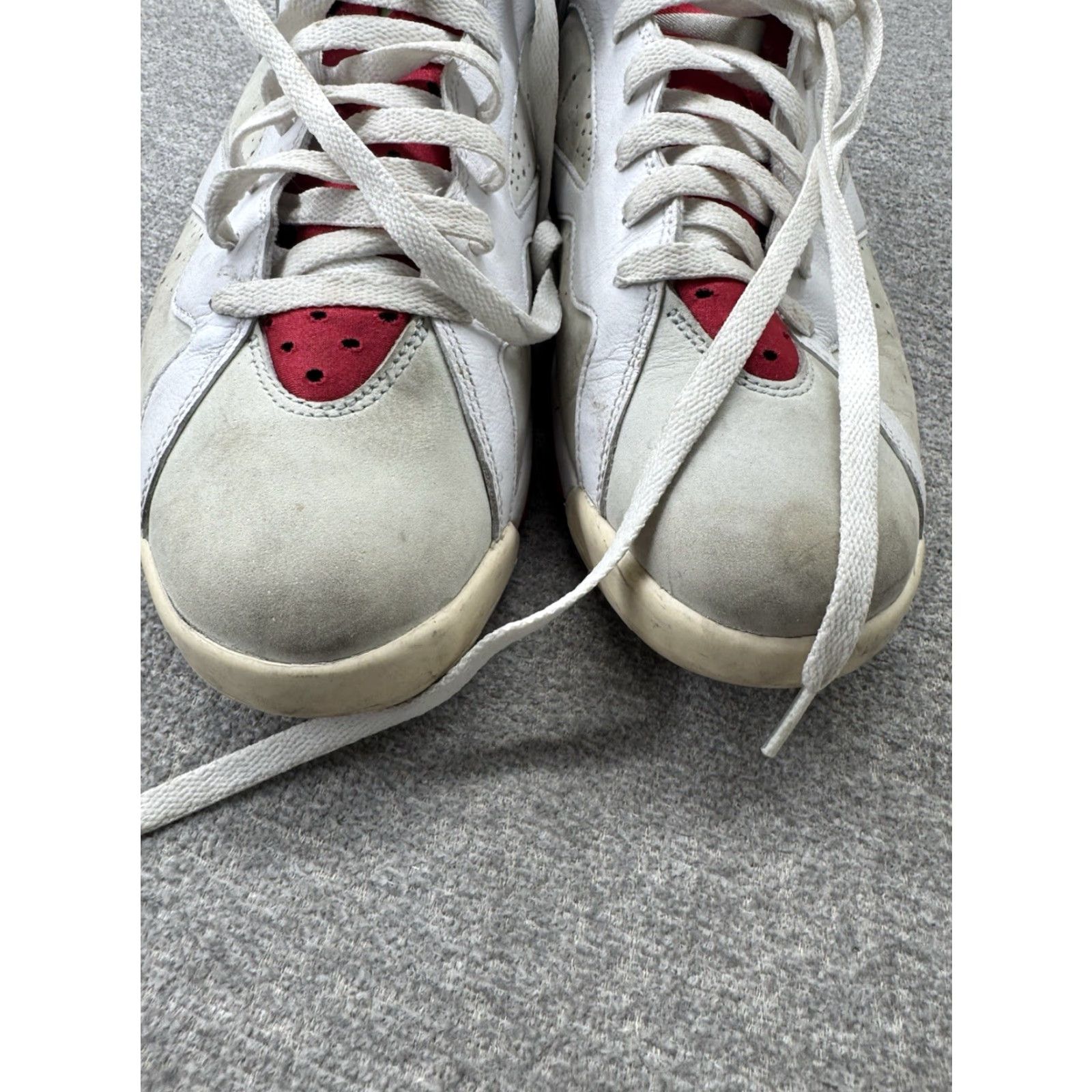 Jordan Brand Air Jordan 7 Retro White Red-Lght Slvr-Trmln Blanc Argent Clair Tourmaline 11.5 Men Sneaker Size US 12 / EU 45 - 5 Thumbnail