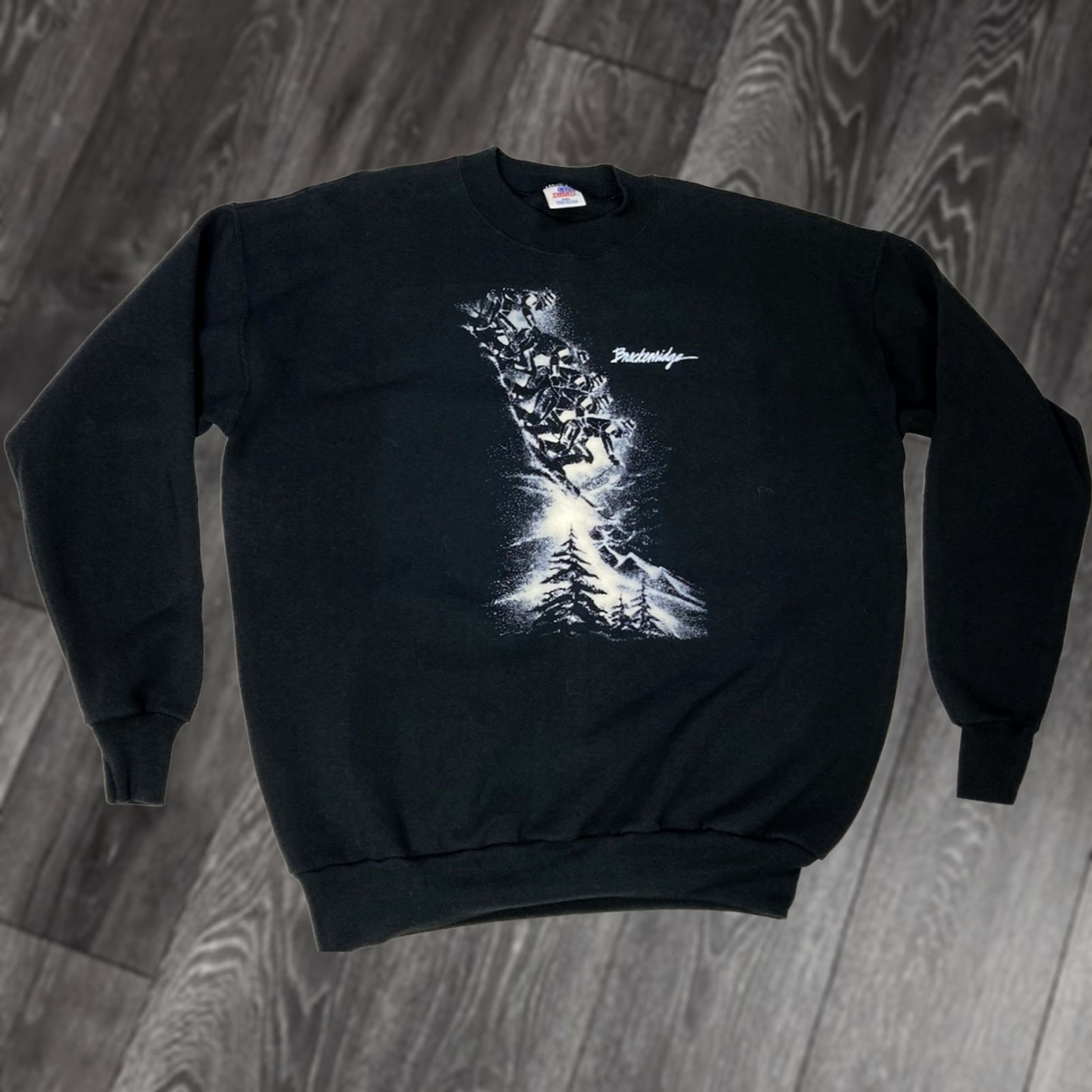 Vintage Vintage 50s 60s Black Flock Print Sweatshirt XL | Grailed