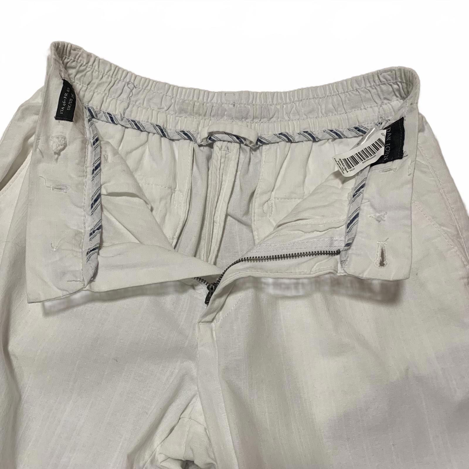 Other Dan John Men's White Cotton Elastic Waist Pants 36 Size US 36 / EU 52 - 12 Thumbnail