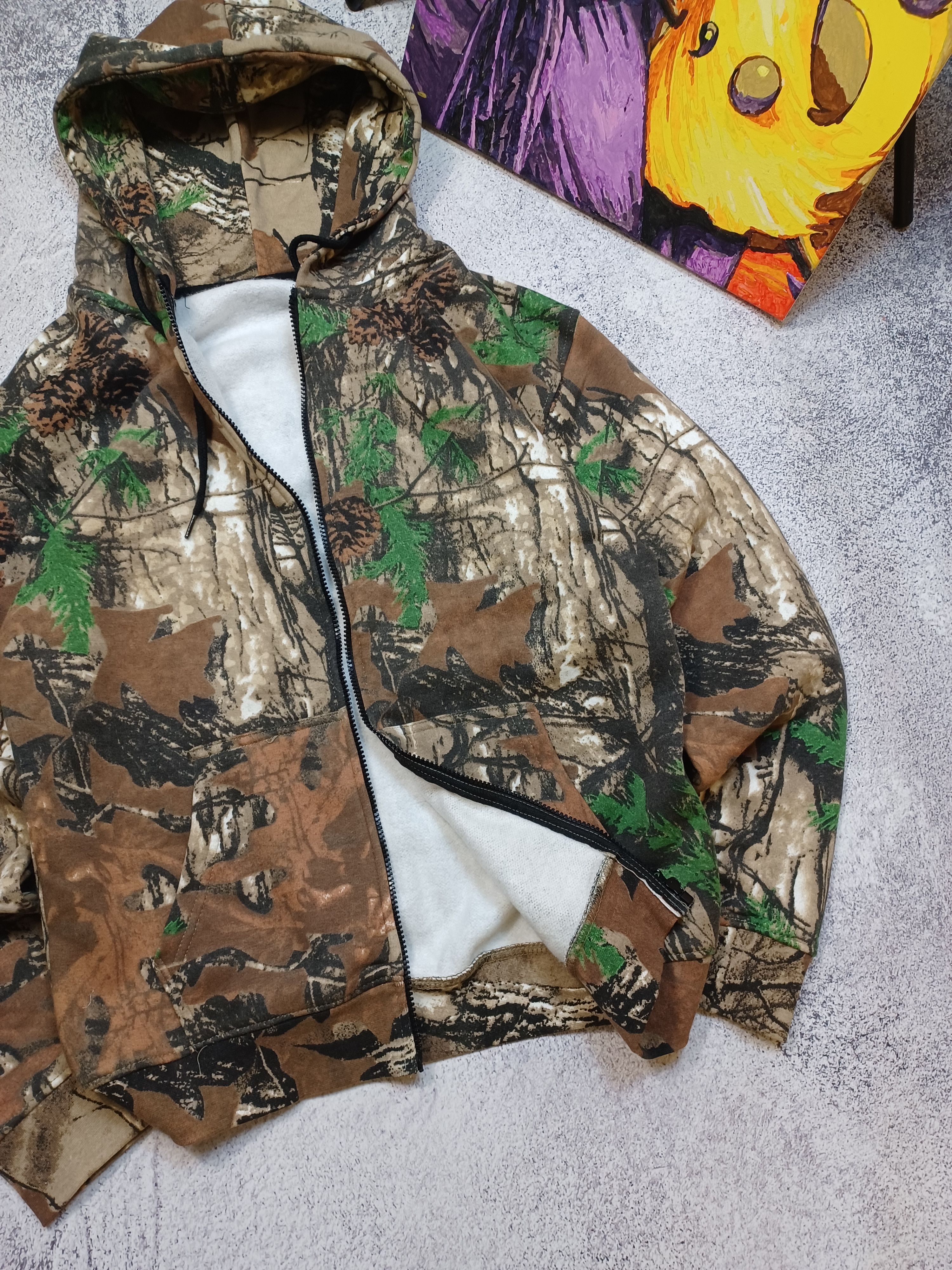 Other Vintage Camo Woodland Zip Hoodie Boxy Fit Y2K Size US M / EU 48-50 / 2 - 4 Thumbnail