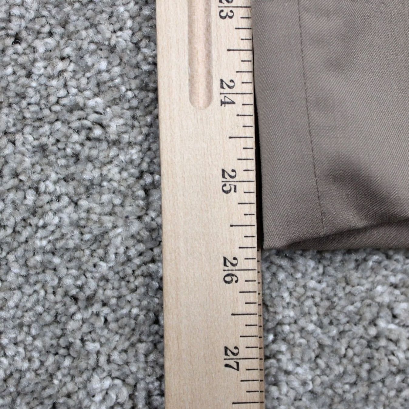 Zanella Zanella Dress Pants Mens 36 Beige 100% Wool Flat Front Inseam 26" Regular Rise Business Casual Formal Workwear Mens Beige Wool Flat Front Pants Size US 36 / EU 52 - 4 Thumbnail