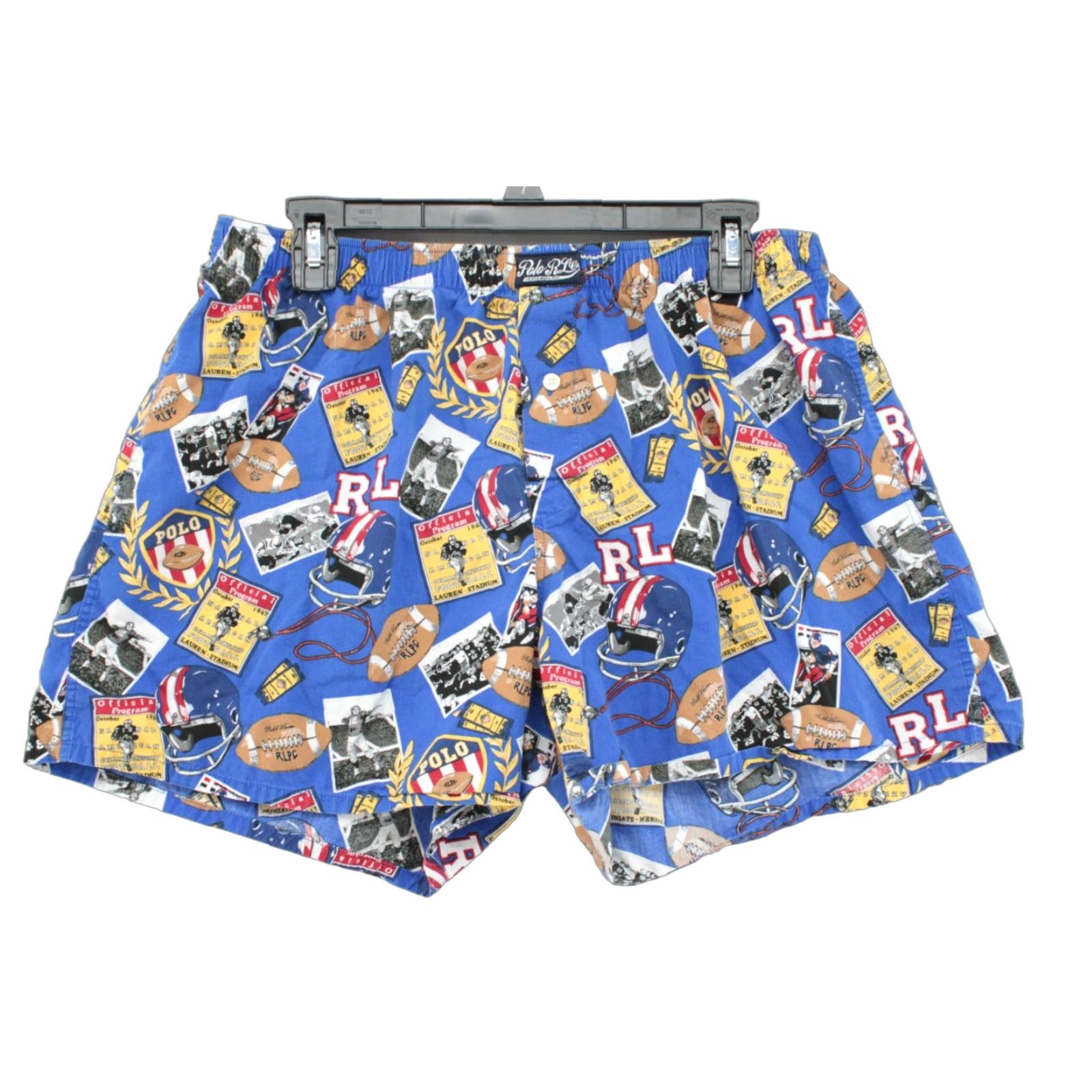 Polo Ralph Lauren Polo Ralph Lauren Pajama Shorts Men's XL Blue Allover Football Print Lounge Size US XL / EU 56 / 4 - 1 Thumbnail