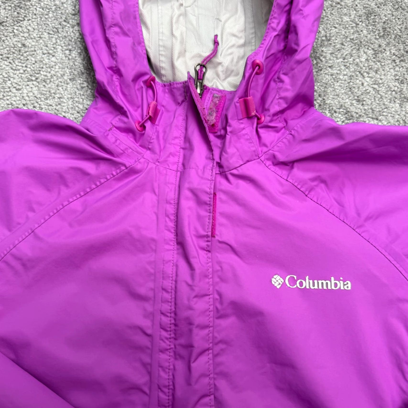 Vintage Columbia Womens Hoodie Windbreaker Jacket Front Zip Purple All Seasons Pockets Short Length Regular Fit Size S / US 4 / IT 40 - 5 Thumbnail
