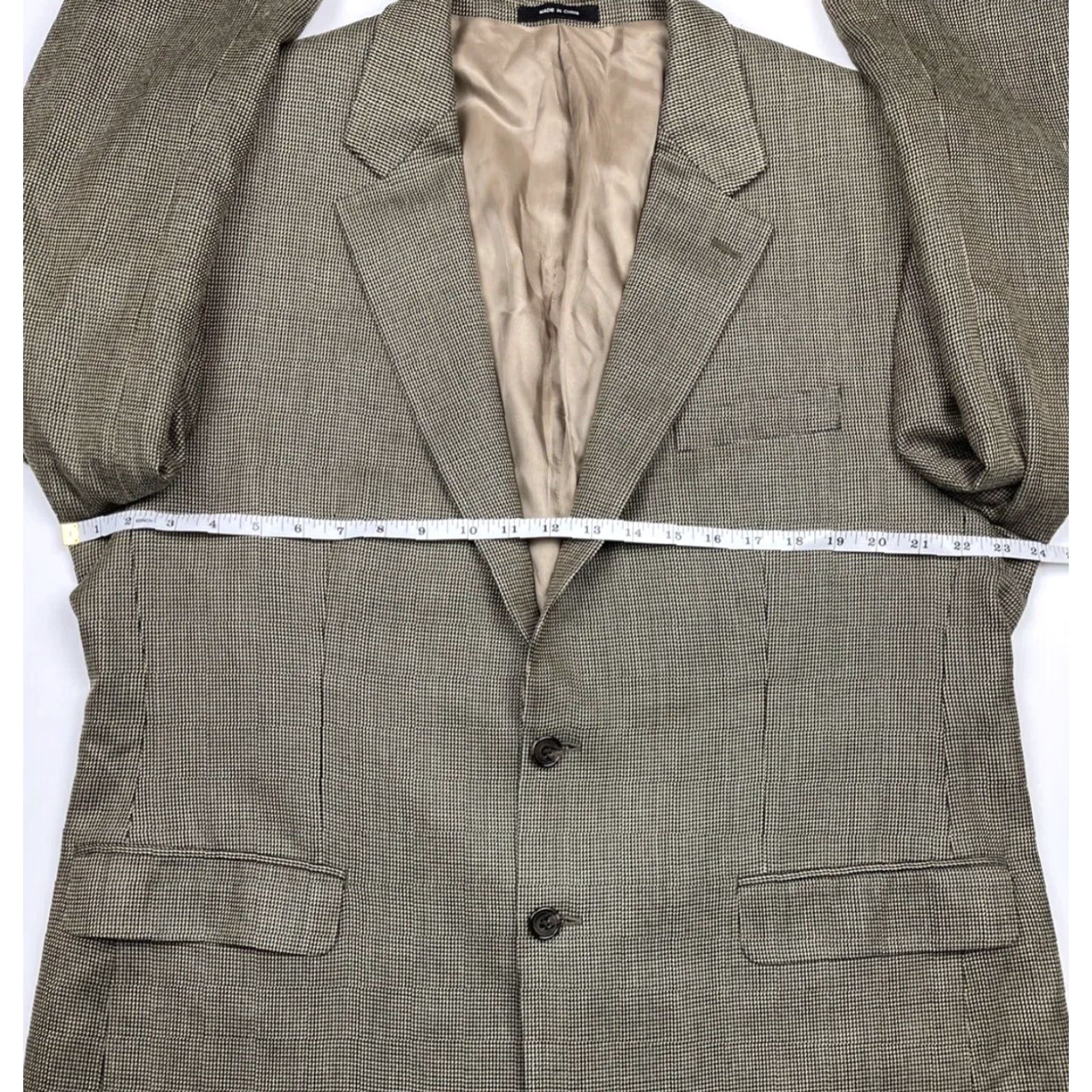Ralph Lauren VINTAGE Lauren Ralph Lauren Sport Coat Jacket 44 R Brown Check Silk Wool Classic Mens Size US S / EU 44-46 / 1 - 5 Thumbnail