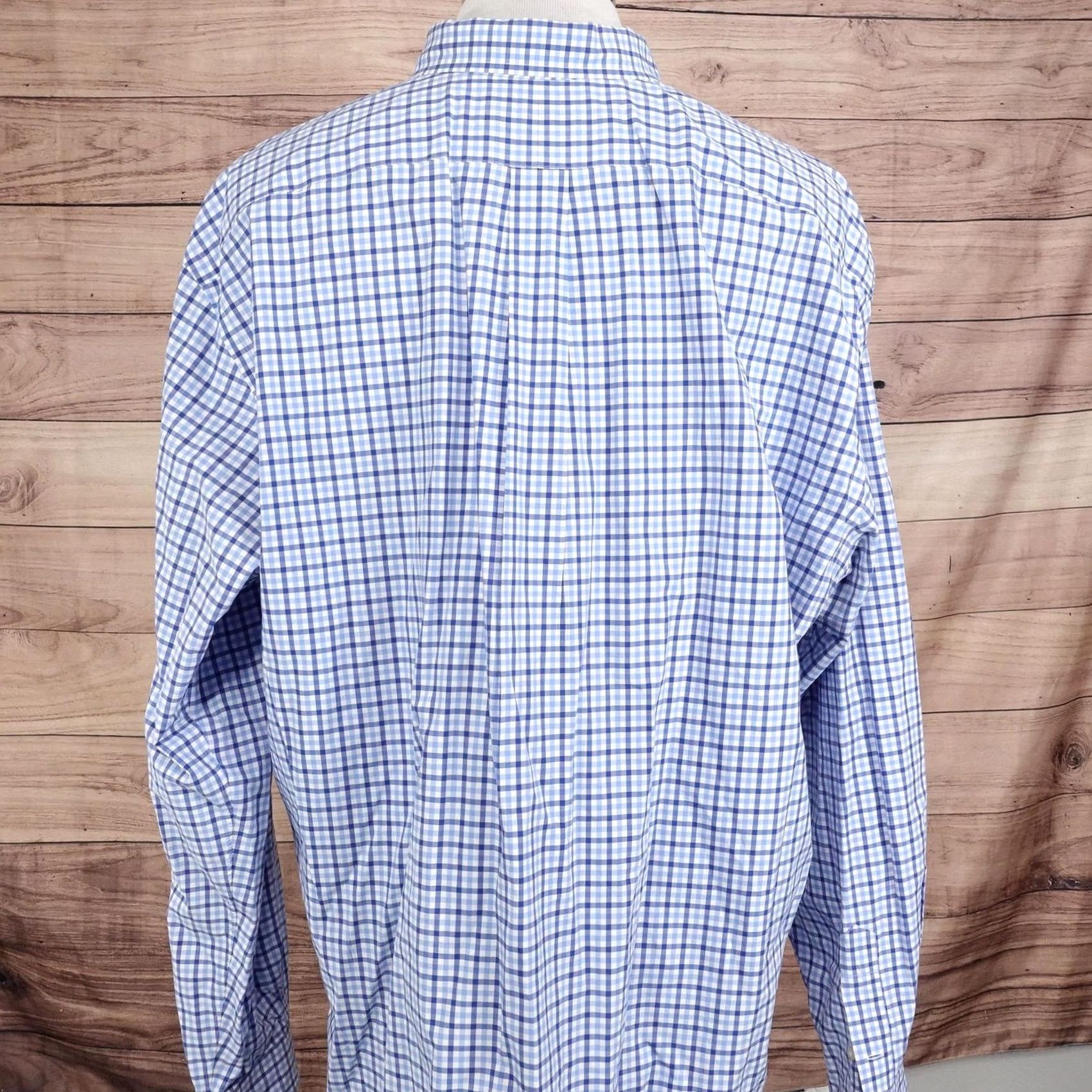 Ralph Lauren Ralph Lauren Shirt Mens 2XLT Blue Check Long Sleeve Button-Up Classic Fit Size US XXL / EU 58 / 5 - 4 Thumbnail