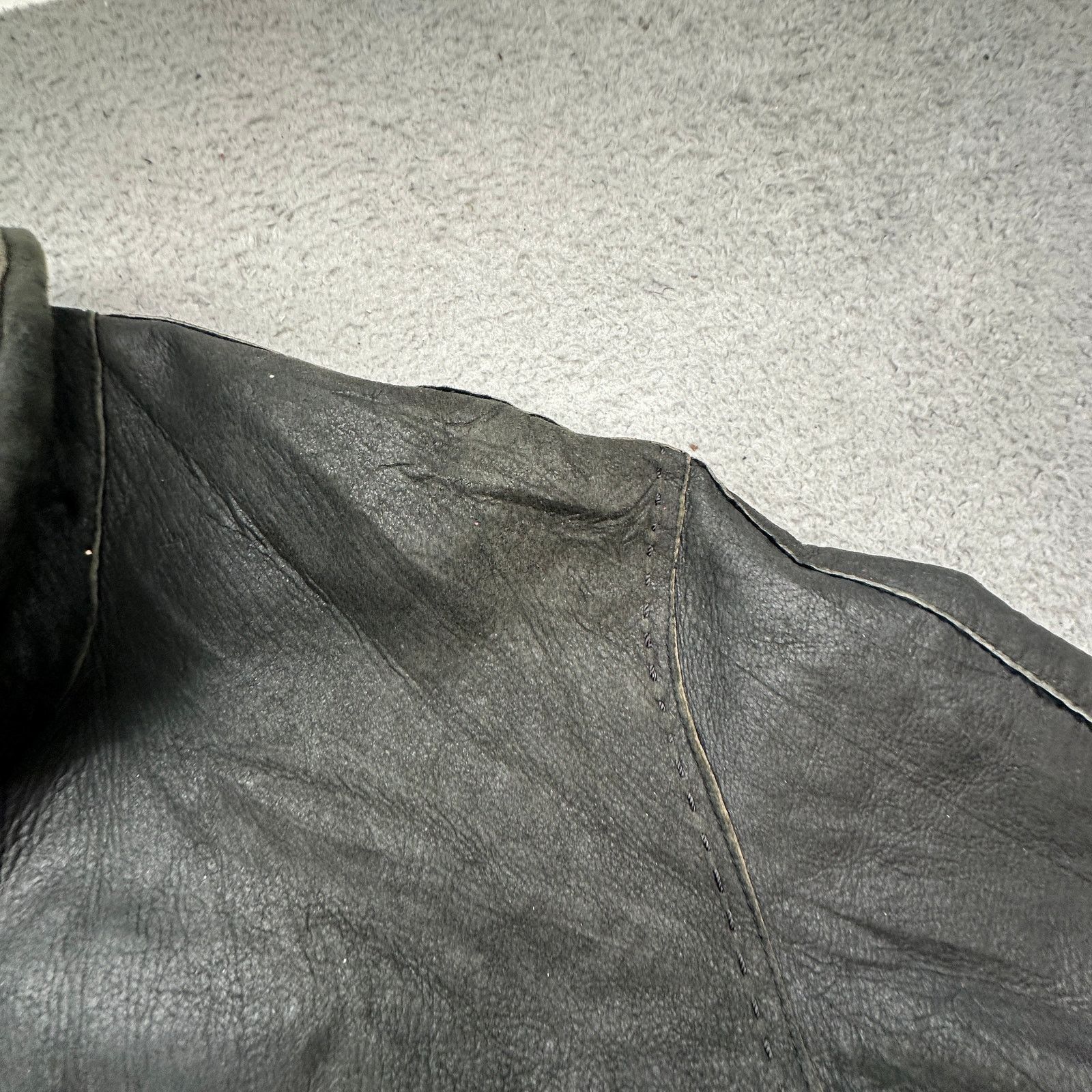 Other VTG Shearling Leather Bomber Jacket Mens Large Unbranded Size US L / EU 52-54 / 3 - 9 Thumbnail