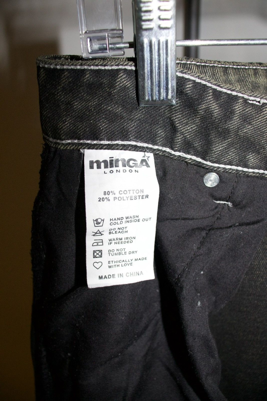 Japanese Brand MINGA LONDON KIM BLACK BAGGY JEANS Size US 30 / EU 46 - 5 Thumbnail