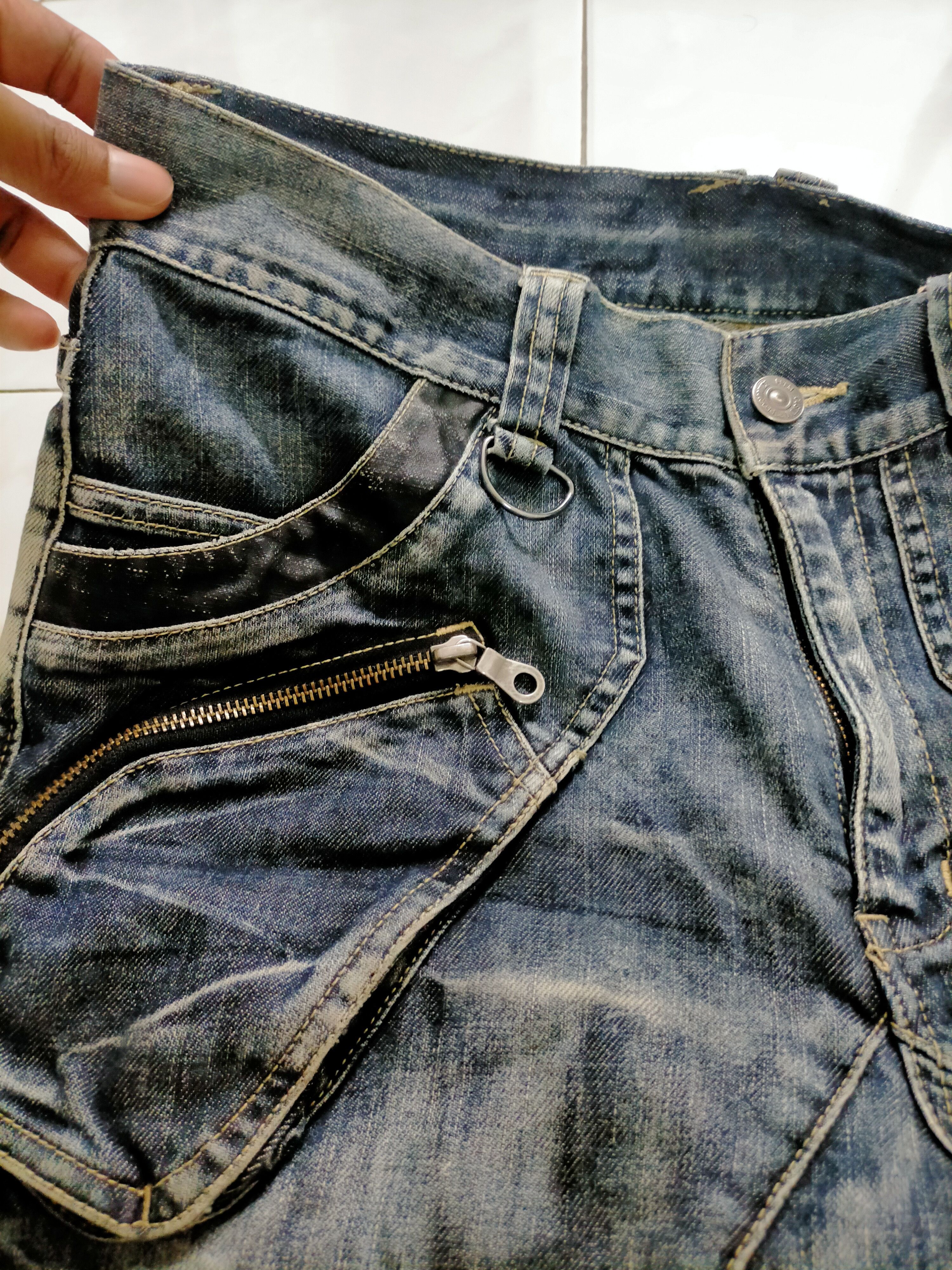 Japanese Brand × PPFM PPFM Mudwash Curved in Legs Denim Jeans Pant Size US 32 / EU 48 - 6 Thumbnail