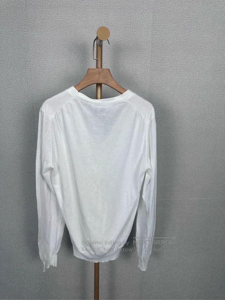 Hermes Hermes White thin knit cardigan Size M / US 6-8 / IT 42-44 - 2 Thumbnail