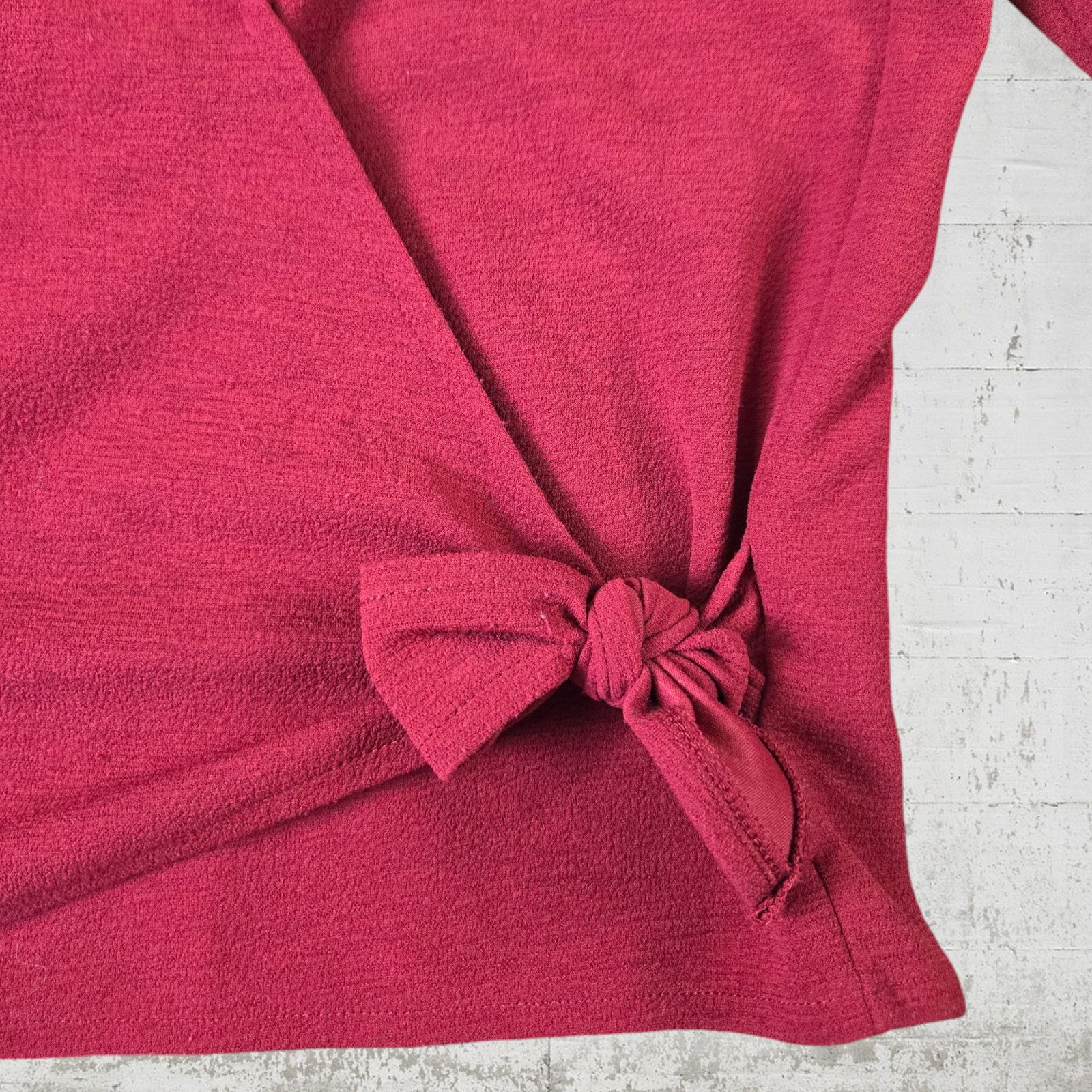 Madewell Madewell Cherry Red Cropped Blouse Size XXS Size XXS / US 00 / IT 34 - 3 Thumbnail