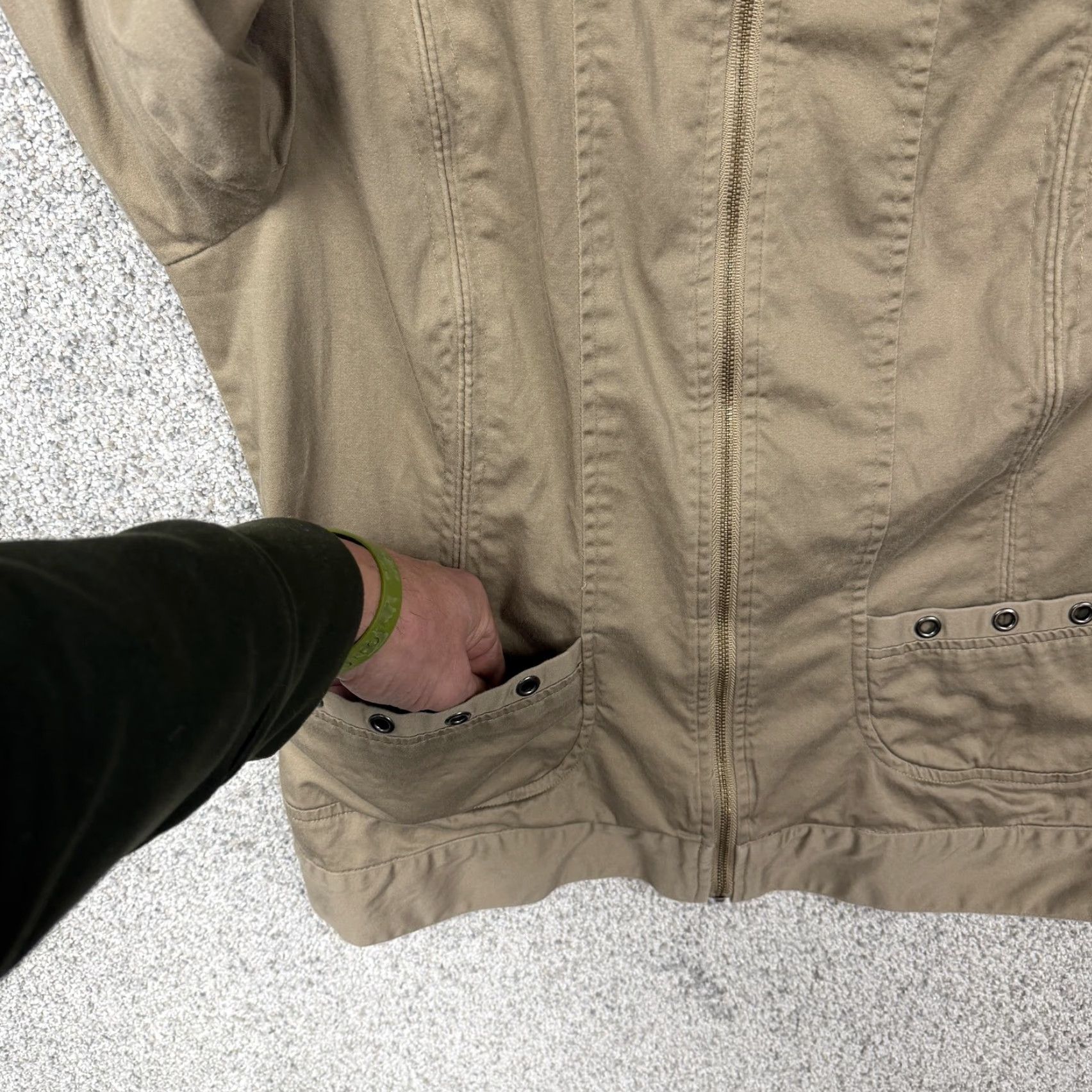 Vintage Christopher & Banks Field Jacket Womens M Beige Twill Full Zip Utility Outdoor Jacket Size M / US 6-8 / IT 42-44 - 5 Thumbnail