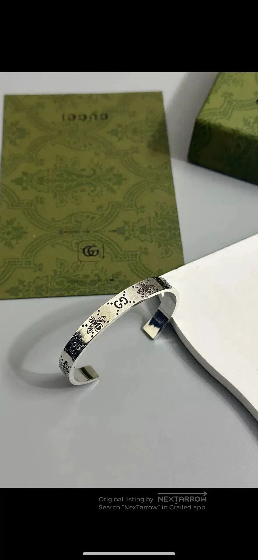 Gucci Gucci 925 Silver Unisex Bee GG Bracelet. Size ONE SIZE - 2 Thumbnail