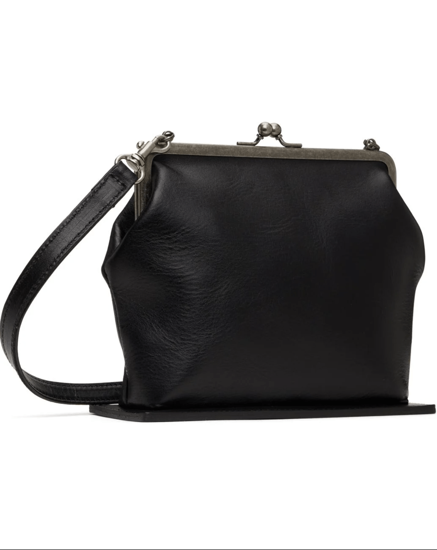 Yohji Yamamoto Y's Yohji Yamamoto MATTE SMOOTH LEATHER METAL CLASP POCHETTE Size ONE SIZE - 1 Thumbnail