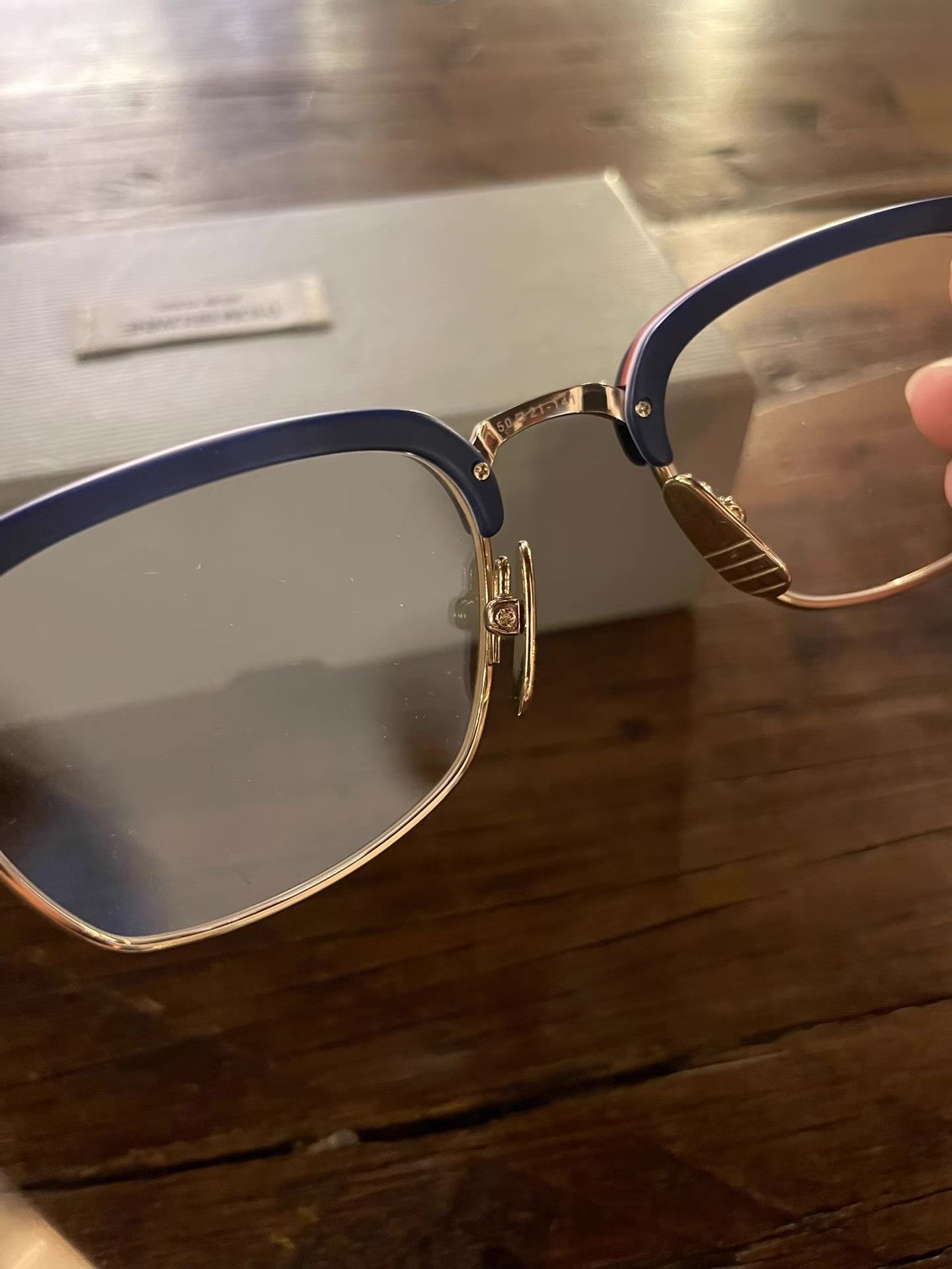 Thom Browne Thom Browne Matte black & gold plain glasses Ｑ25 Size ONE SIZE - 5 Thumbnail