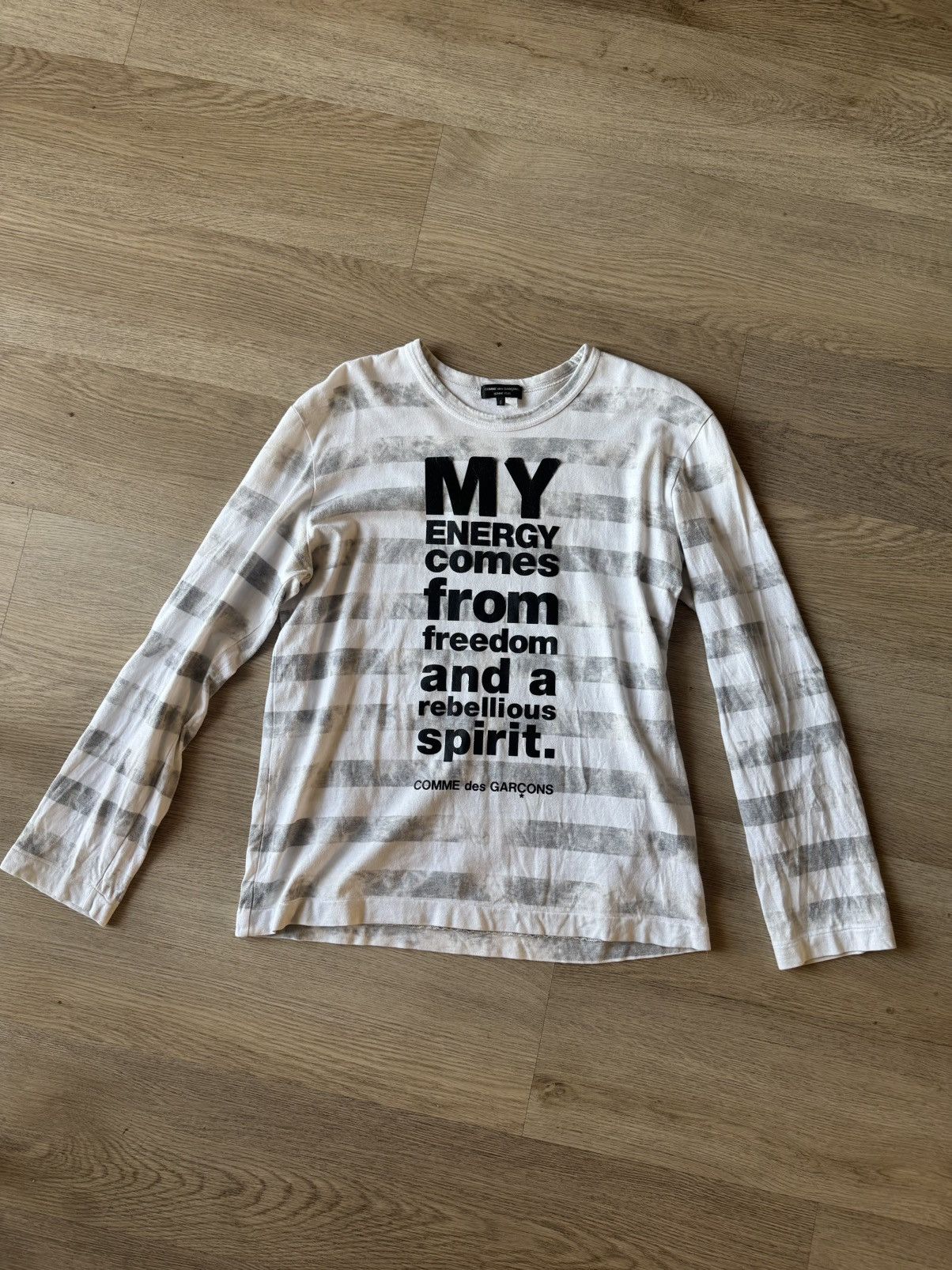 Comme des Garcons My Energy Comes From Freedom Longsleeve Stripe
