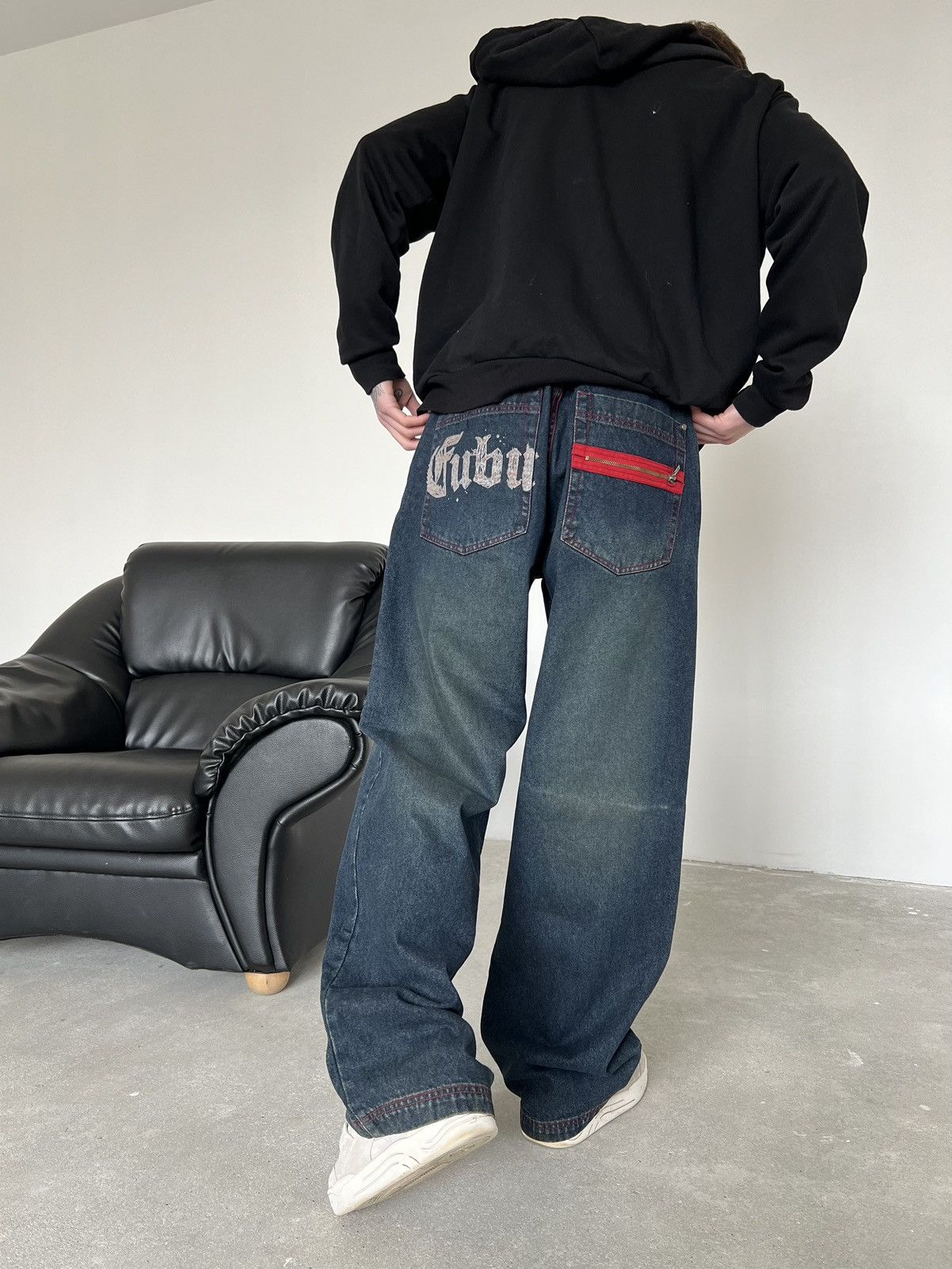 image of Fubu Denim Jeans in Navy, Men's (Size 34)