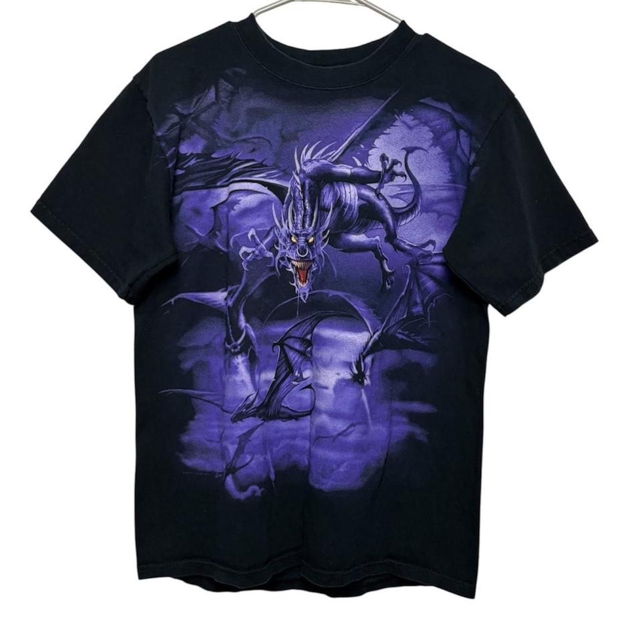 Liquid Blue Vintage 2002 Liquid Blue Double Sided Purple Dragon Tee Size US M / EU 48-50 / 2 - 1 Thumbnail