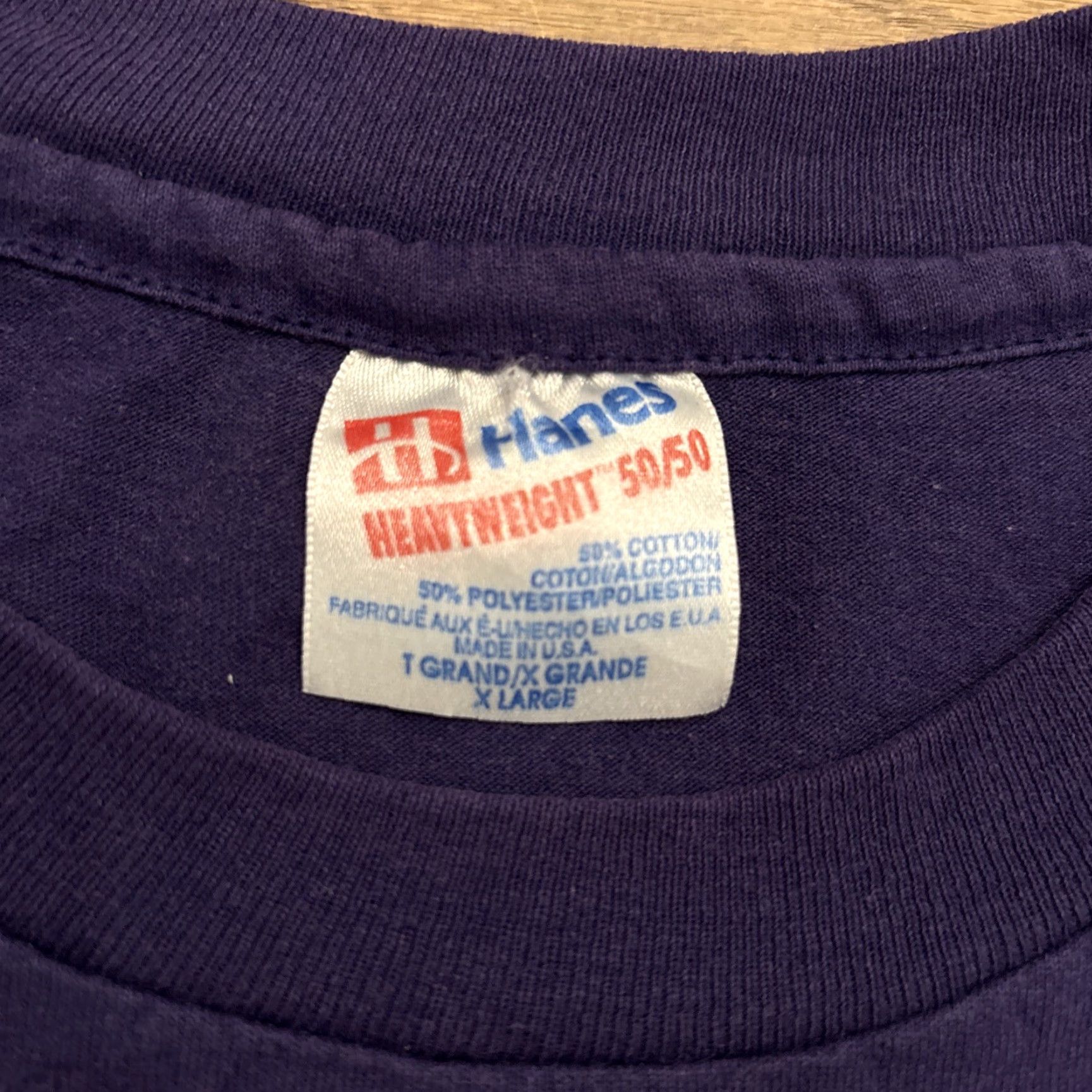 Hanes VINTAGE 90s Hanes Baltimore Orioles T-Shirt XL Purple Single Stitch Crew Neck Mens USA Size US XL / EU 56 / 4 - 3 Thumbnail
