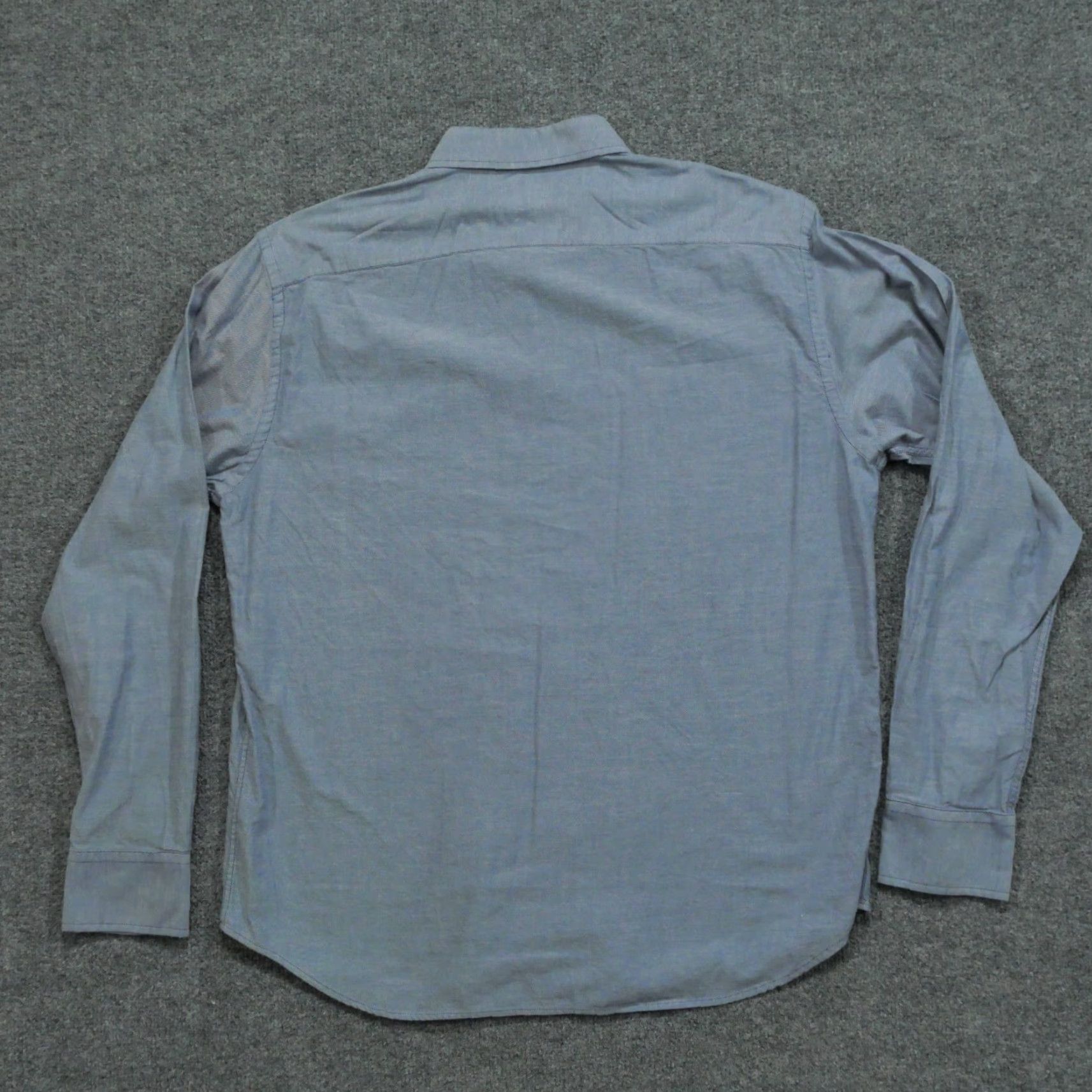 UNTUCKit UNTUCKit Button-Up Shirt Mens L Blue Cotton Knit Solid Logo Casual Classic Preppy Size 42R - 7 Thumbnail