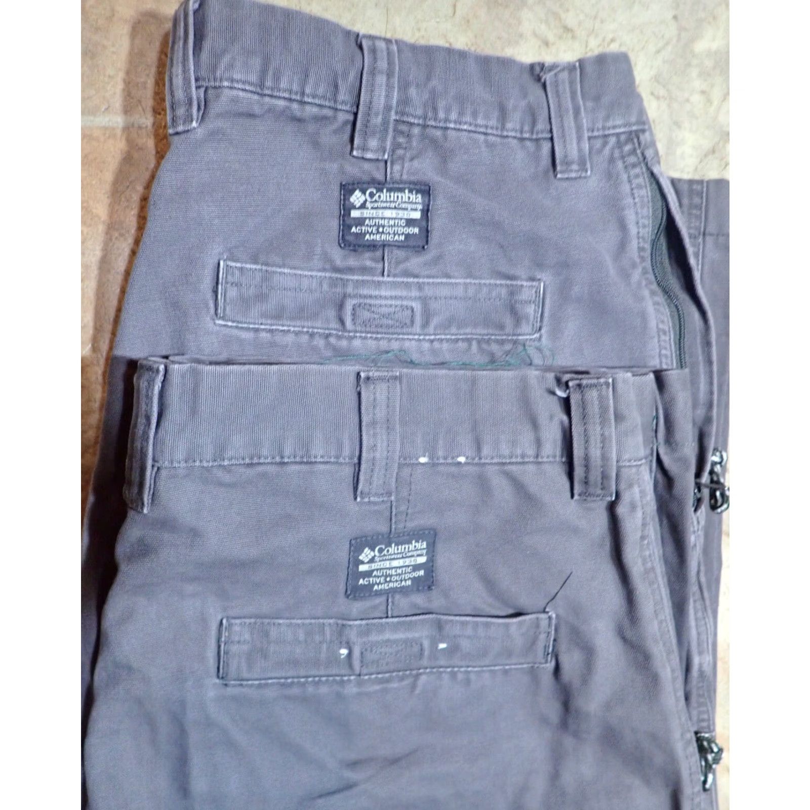 CLOT VINTAGE Columbia Mens Pants 36 Gray Cotton Canvas Straight Leg Work Hiking Casual 90s Mens Size US 36 / EU 52 - 2 Thumbnail