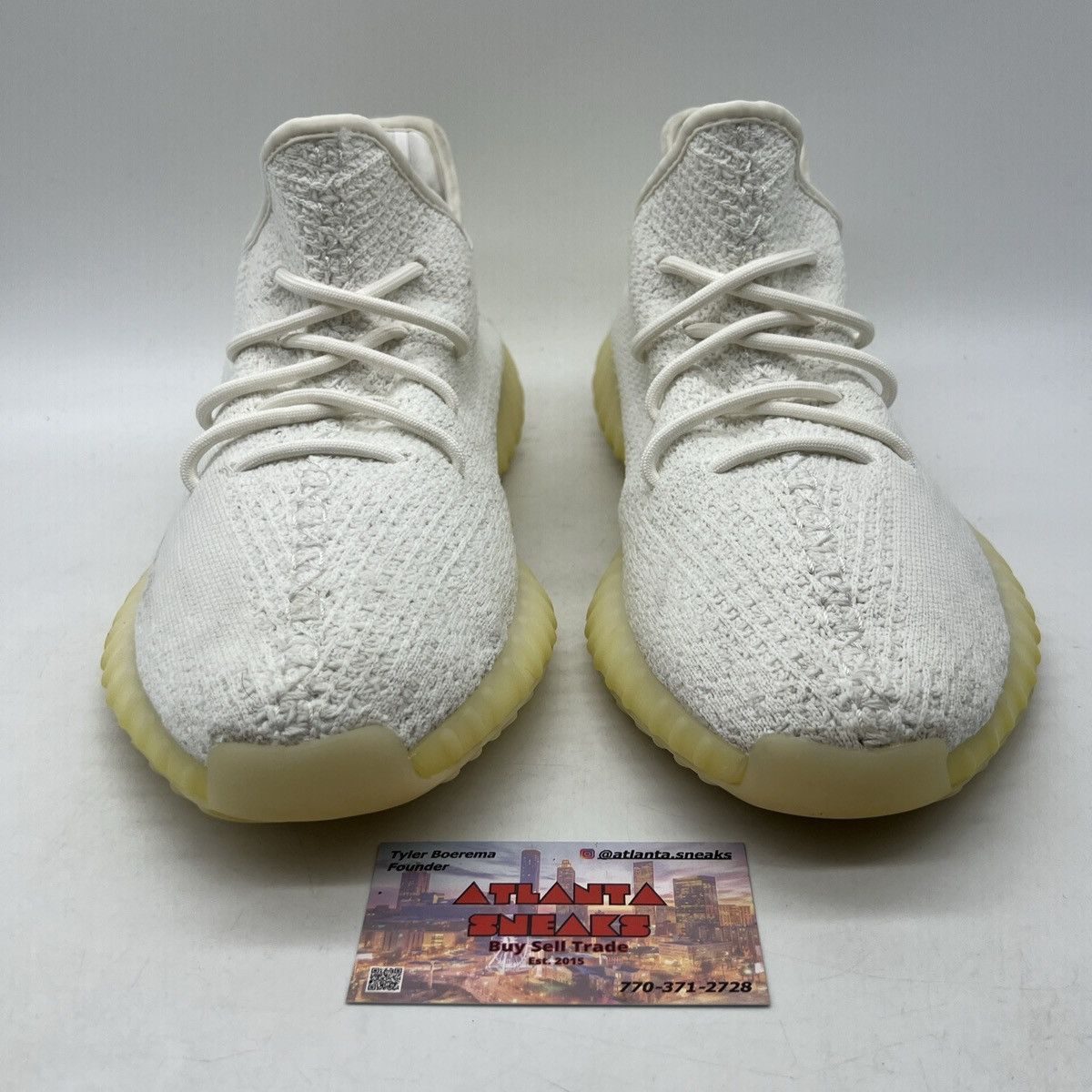 Adidas Yeezy boost 350 cream white triple white Size US 12 / EU 45 - 2 Thumbnail