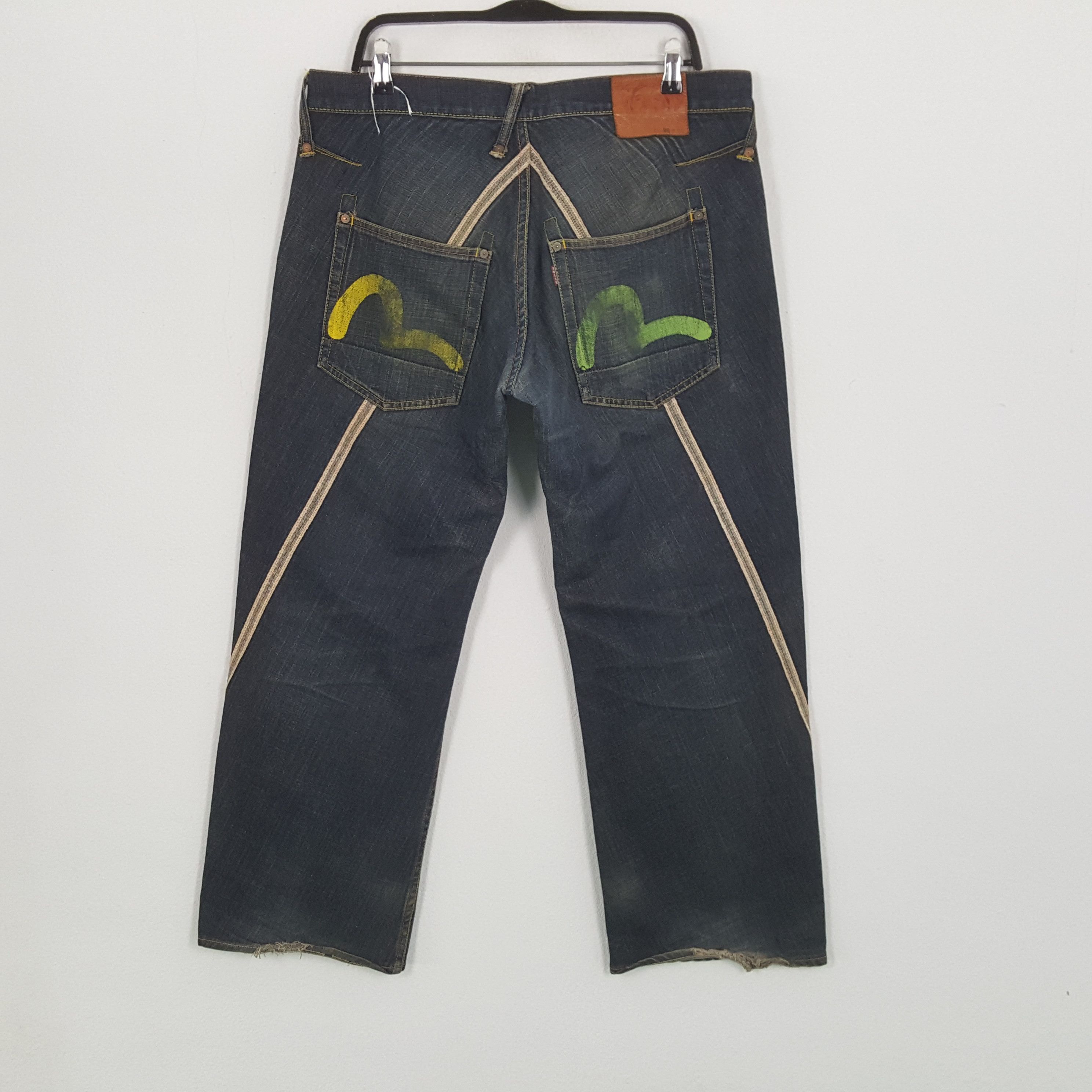 Evisu × Japanese Brand × Vintage EVISU Japanese Brand Streetwear Custom Daicock Jeans Size US 36 / EU 52 - 4 Thumbnail