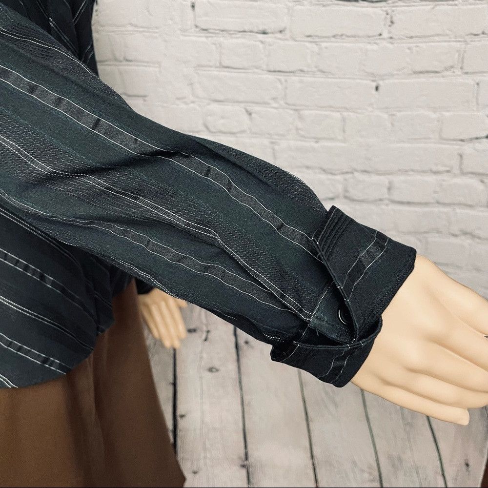 Worthington Worthington Stretch Black Stripes Blouse Shirt Size 8 Size M / US 6-8 / IT 42-44 - 5 Thumbnail