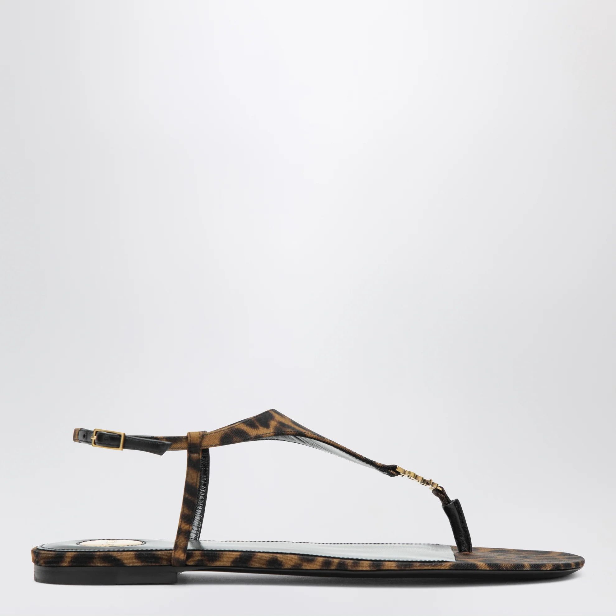 Saint Laurent Paris o1d2blof0526 Cassandre Sandals in Leopard Size US 8.5 / IT 38.5 - 1 Thumbnail