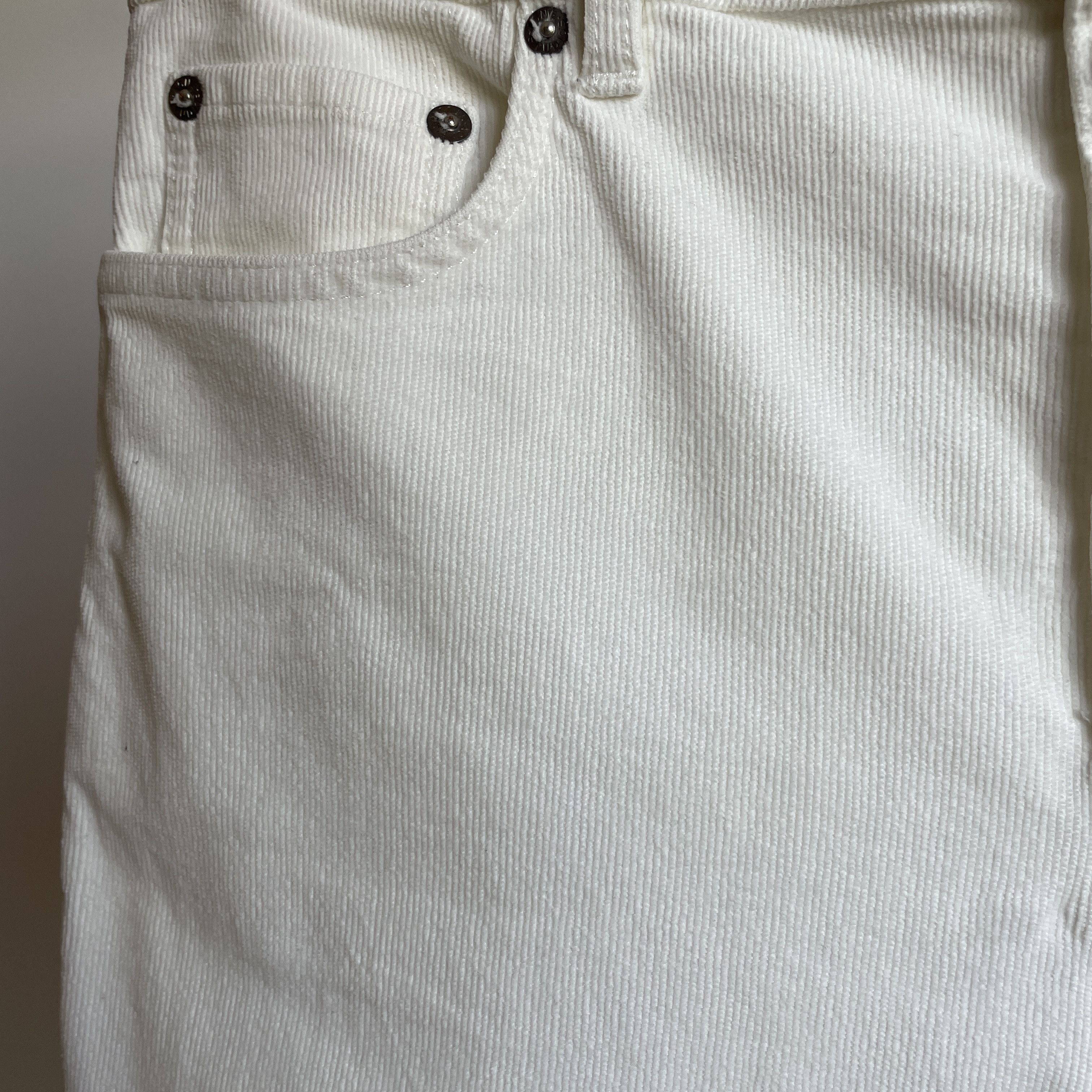 Acne Studios Acne Studios Pop Corduroy Womens White Pants Size 34 Size 34" / US 12 / IT 48 - 6 Thumbnail