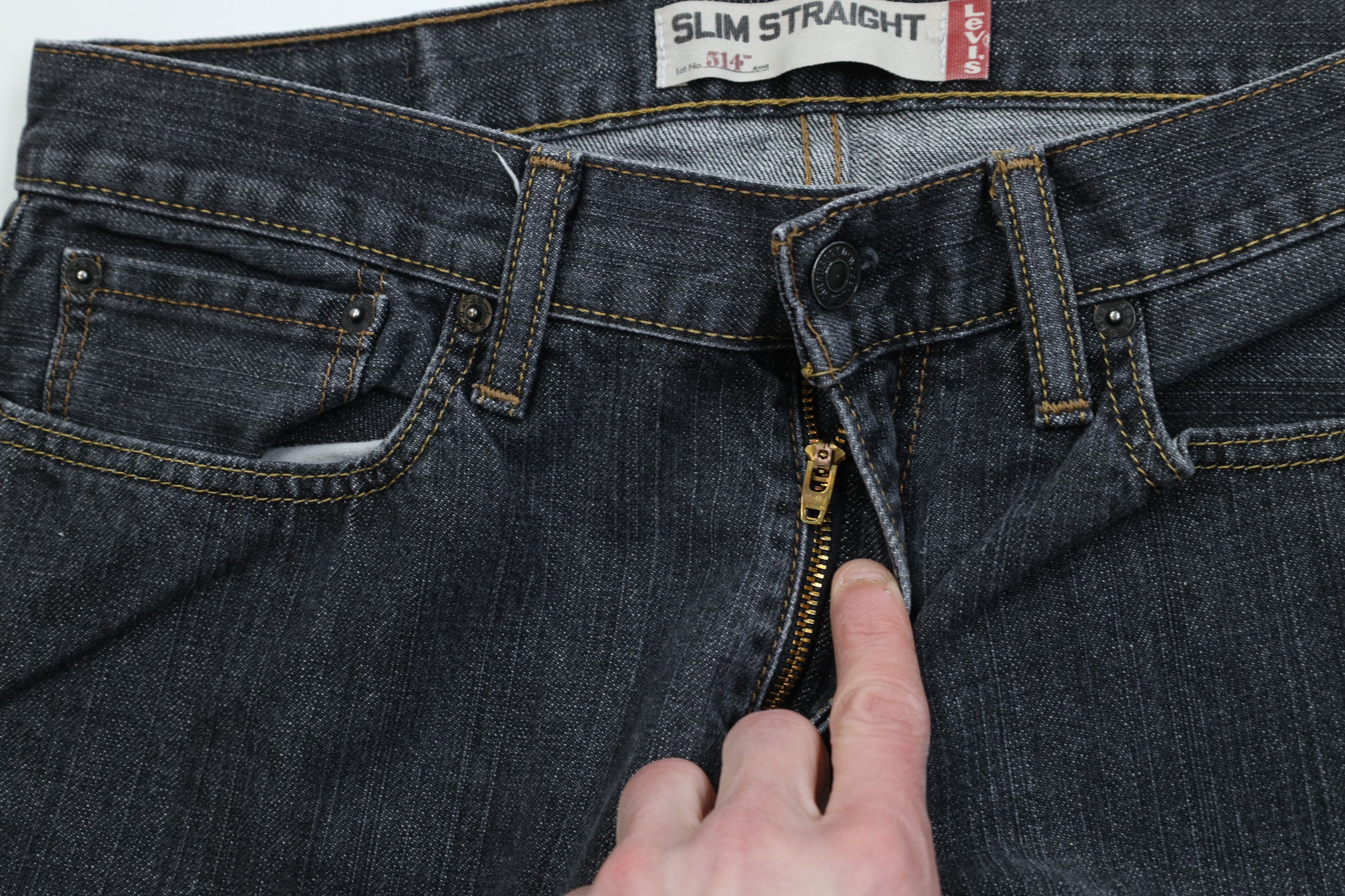 Levi's Vintage Y2K Levis 514 Slim Straight Leg Denim Jeans Black Size US 32 / EU 48 - 8 Thumbnail