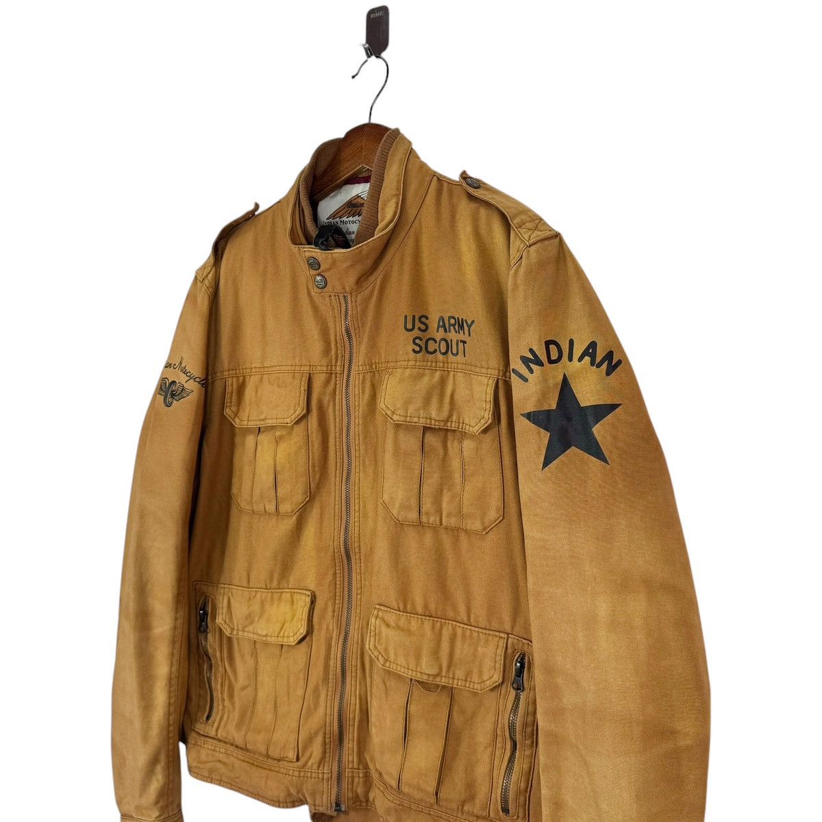 Indian Motorcycle 🔥🔥 VINTAGE INDIAN MOTORCYCLE US ARMY SCOUT BIKERS JACKET Size US L / EU 52-54 / 3 - 3 Thumbnail