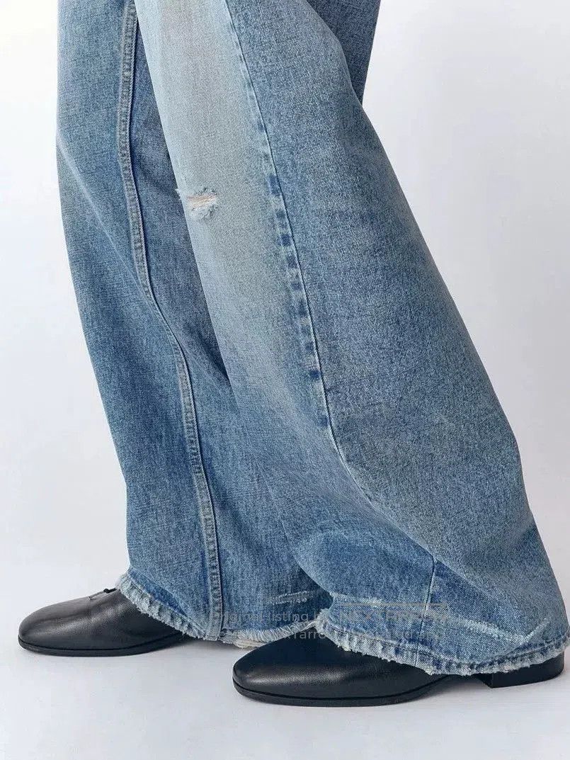 Vuja De distressed selvedge blue jeans for casual wear. Size US 34 / EU 50 - 3 Thumbnail