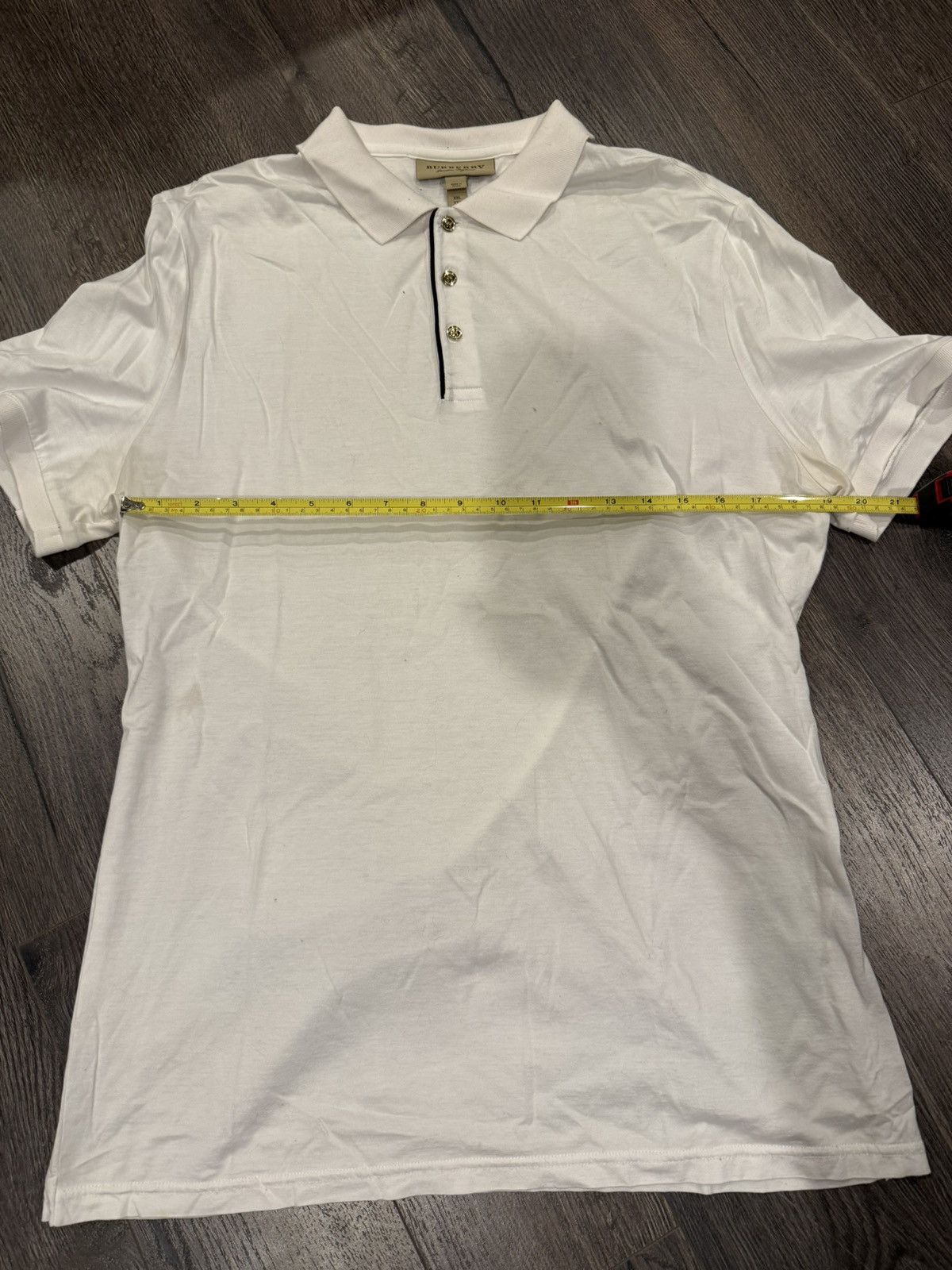 Burberry Burberry Men’s White Polo Gold Accents Size US M / EU 48-50 / 2 - 8 Thumbnail