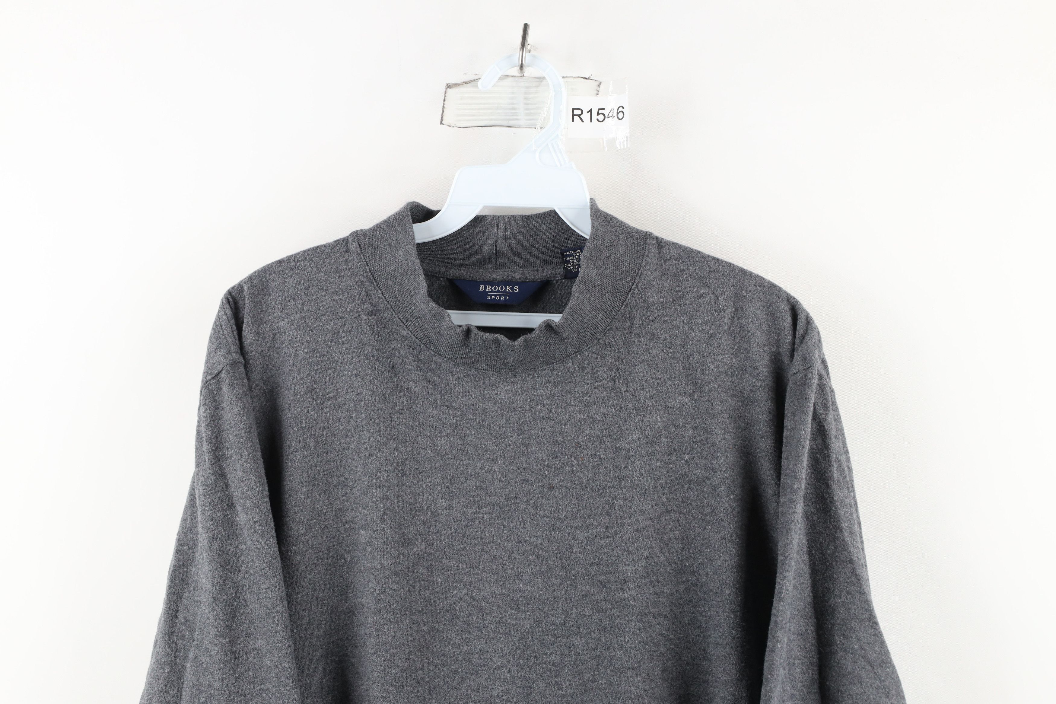 Brooks Brothers × Vintage Vintage 90s Brooks Brothers Mock Neck Long Sleeve T-Shirt Size US L / EU 52-54 / 3 - 2 Thumbnail