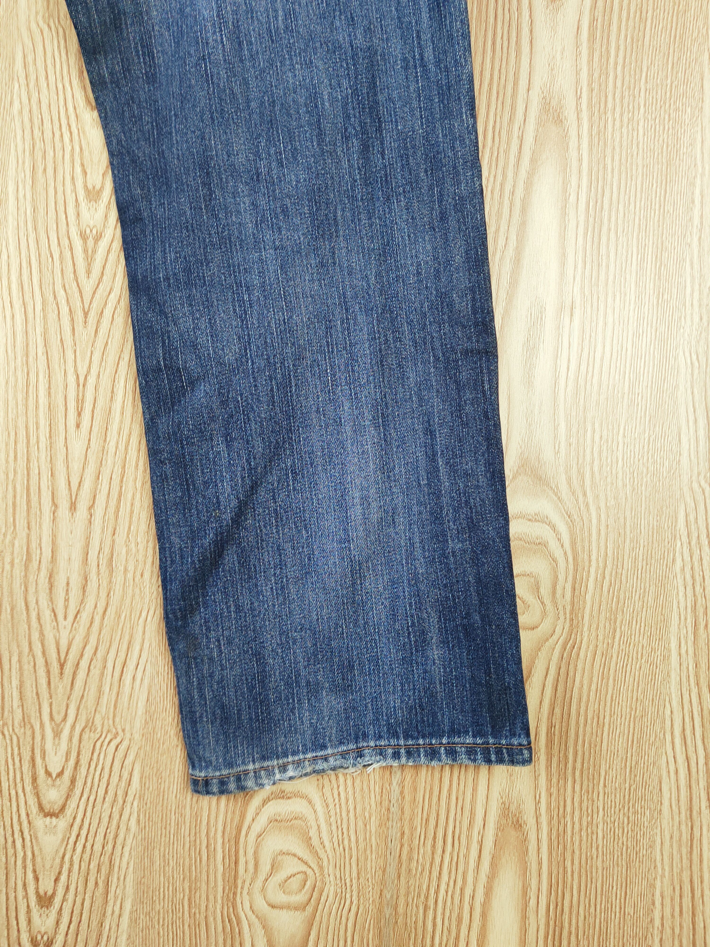 Edwin × Vintage Edwin Dark Blue Faded Distressed Ripped Jeans Size US 35 - 13 Thumbnail