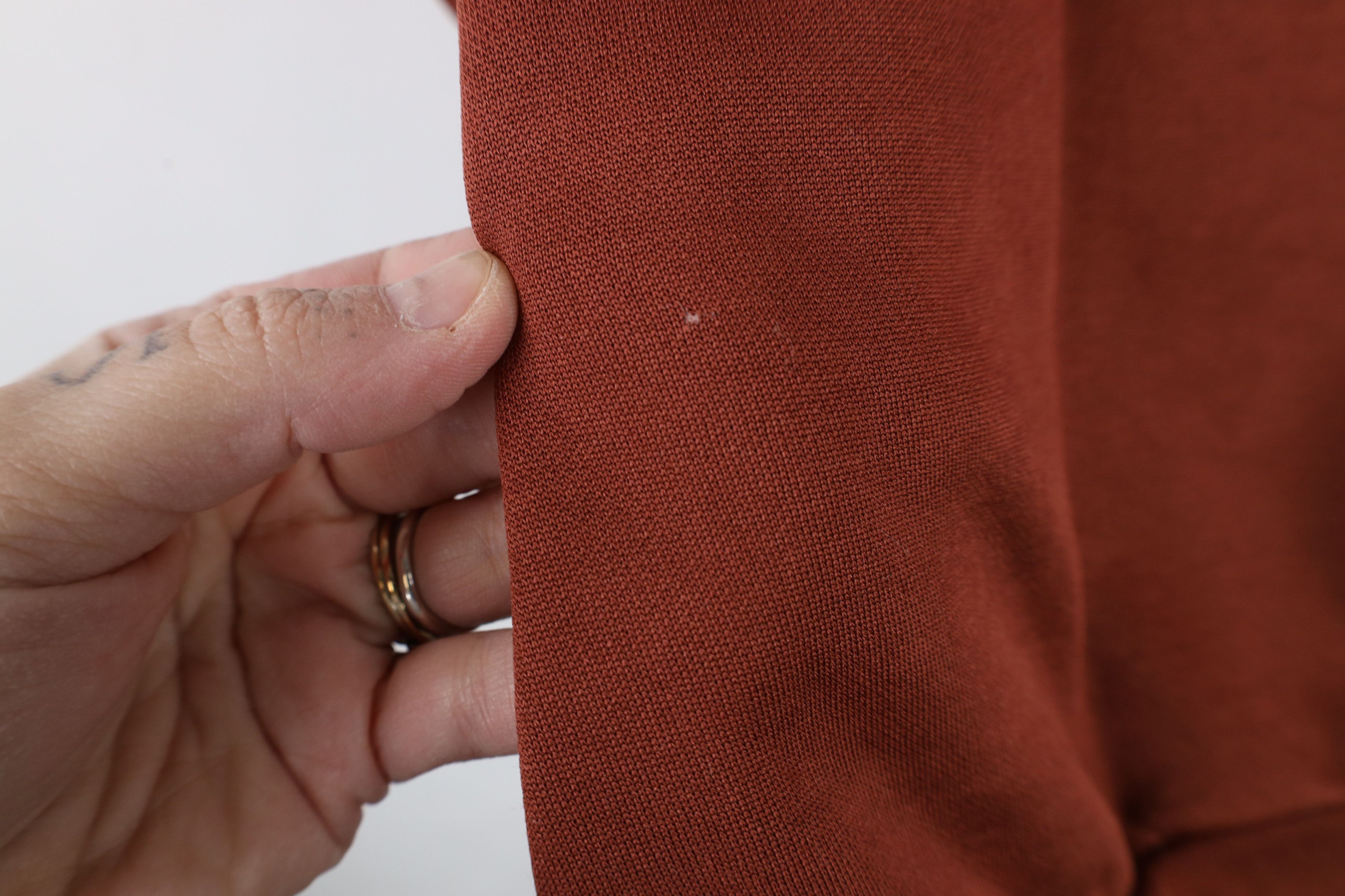 Vintage Vintage 90s Streetwear Collared Pullover Sweatshirt Orange Size US M / EU 48-50 / 2 - 10 Thumbnail
