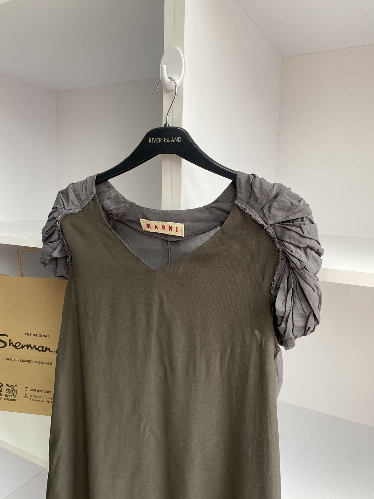 Designer × Marni × Vintage Vintage Marni womens top t shirt blouse green size 40 Size S / US 4 / IT 40 - 8 Thumbnail