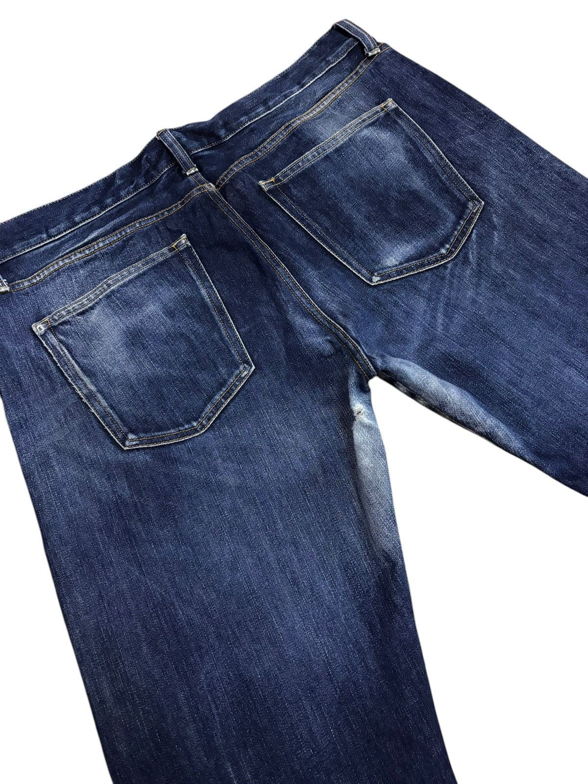 Japanese Brand × Kaihara Denim × Self Edge Vintage Kaihara Uniqlo Selvedge Blue Indigo Jeans Size US 38 / EU 54 - 6 Thumbnail