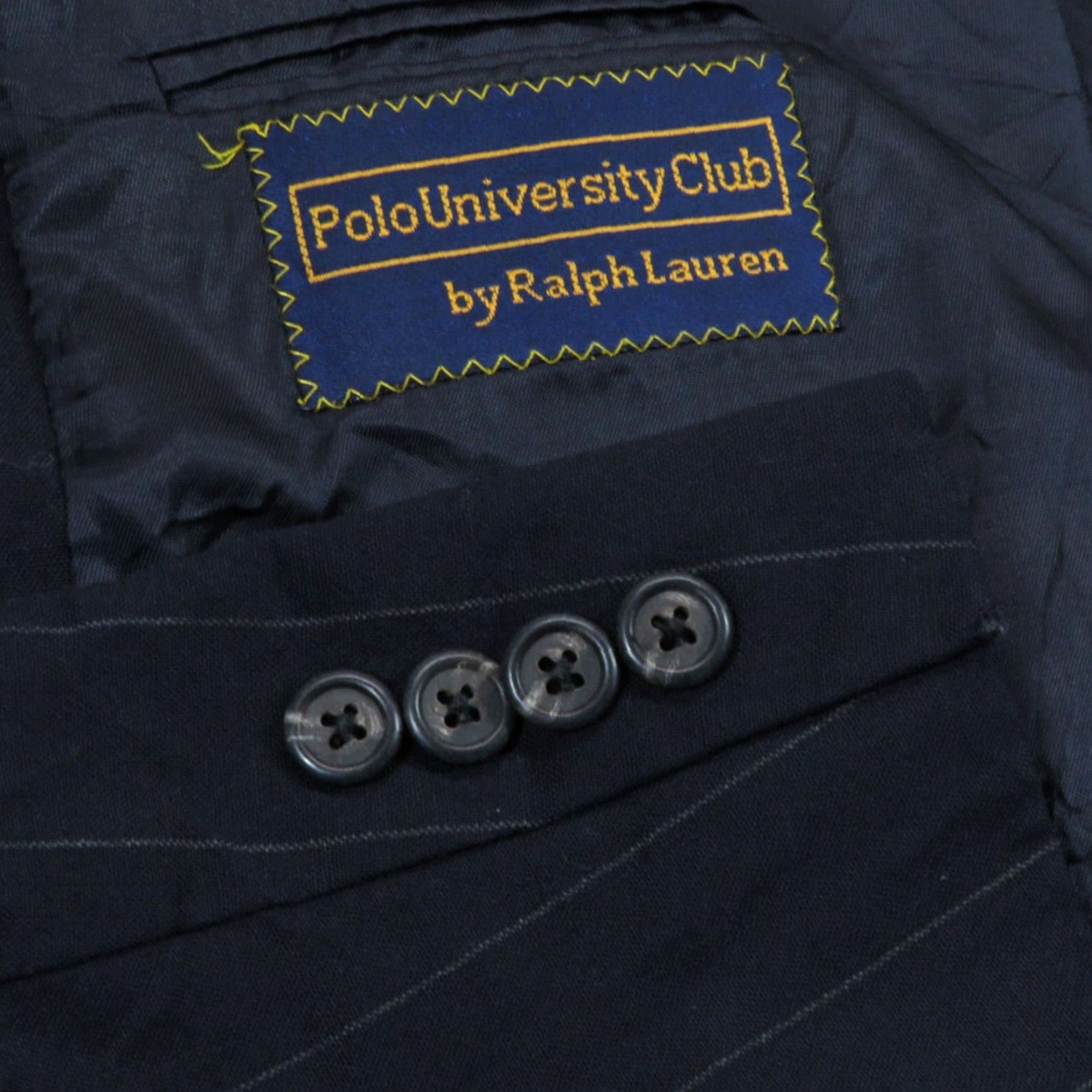 Polo Ralph Lauren VINTAGE Polo Ralph Lauren Blazer 44R Pinstripe Jacket University 80s Mens Jacket Blazer Size 44 Blue Size US XXL / EU 58 / 5 - 2 Thumbnail