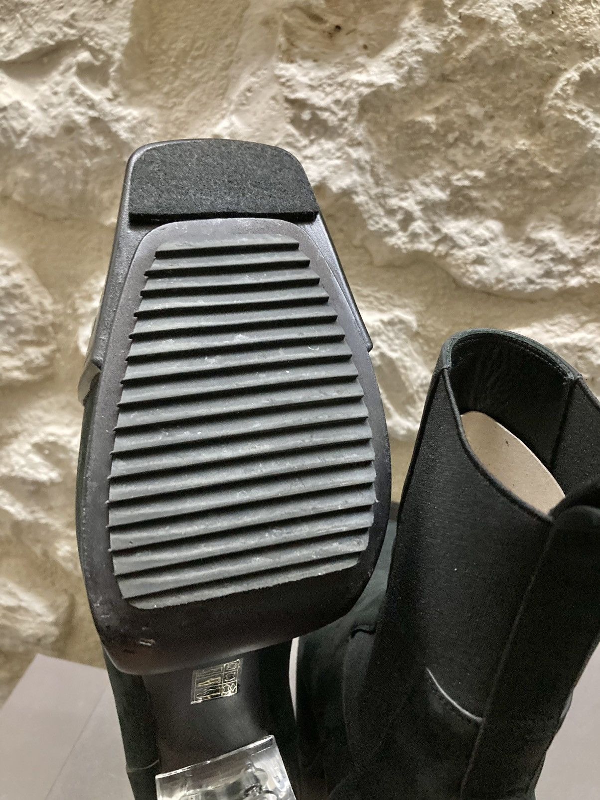 Rick Owens Black Kiss Grilled Platform Suede Heel Boots Size US 9 / EU 42 - 7 Thumbnail